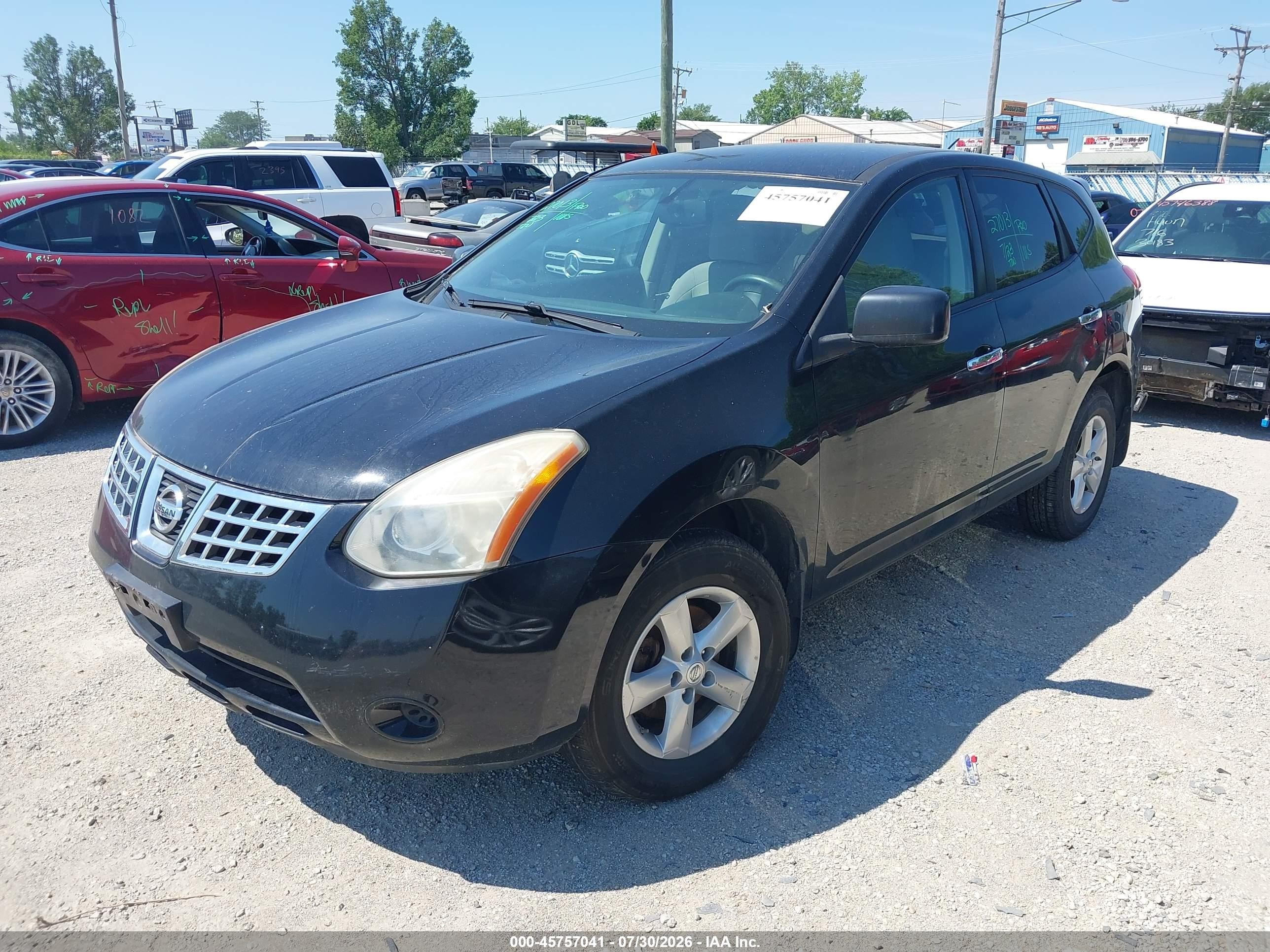 2010 Nissan Rogue S Black vin: JN8AS5MV6AW131504