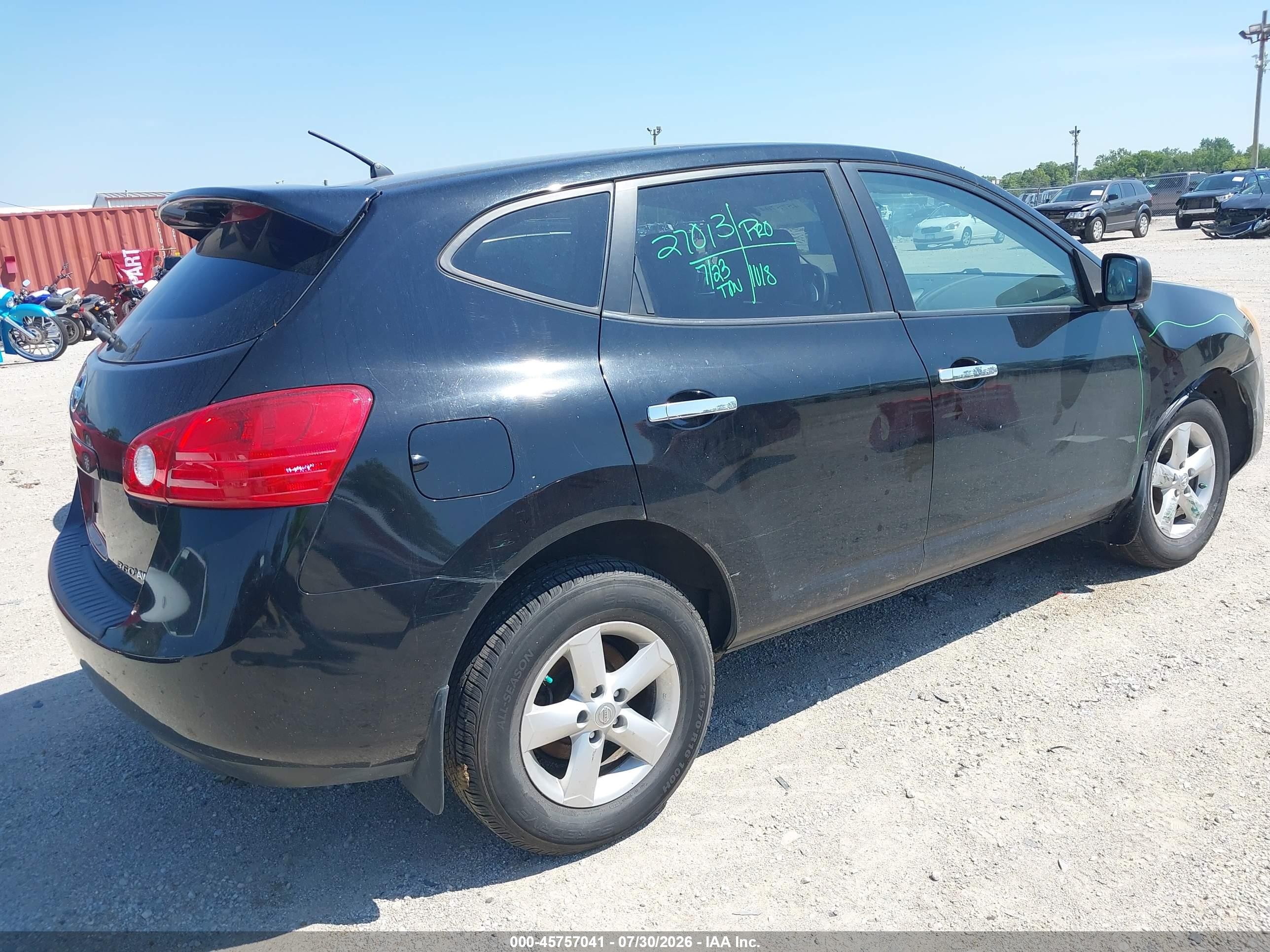 2010 Nissan Rogue S Black vin: JN8AS5MV6AW131504