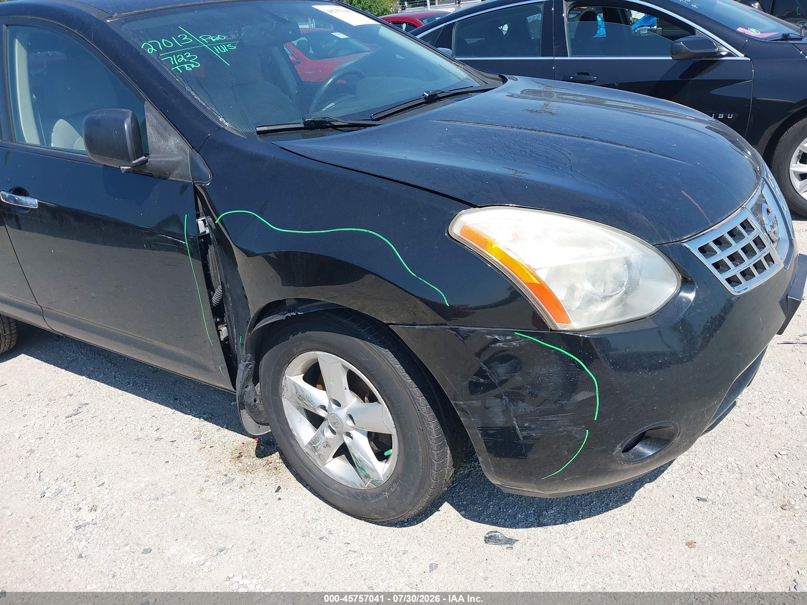2010 Nissan Rogue S Black vin: JN8AS5MV6AW131504