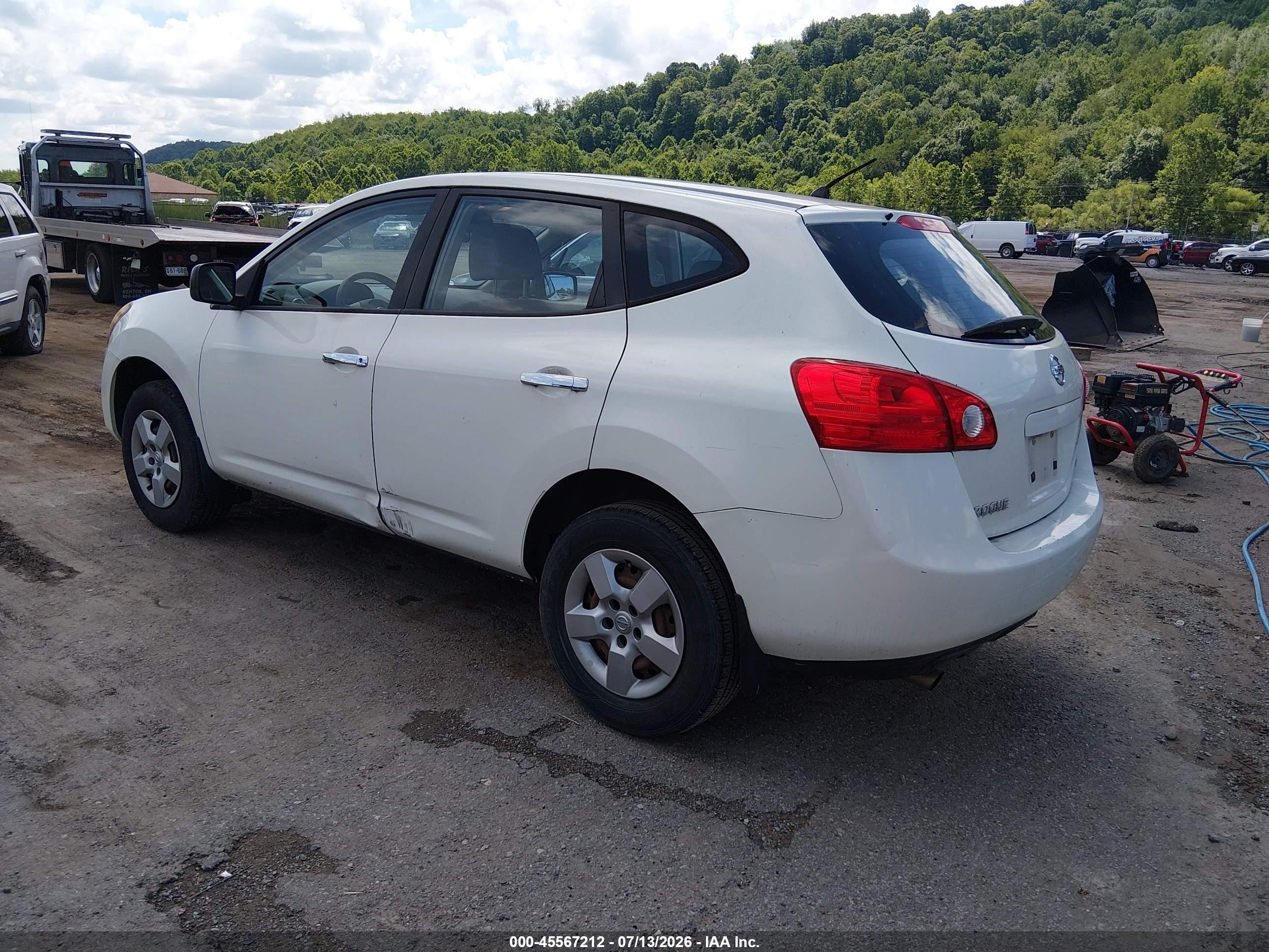 2010 Nissan Rogue S White vin: JN8AS5MV6AW146276