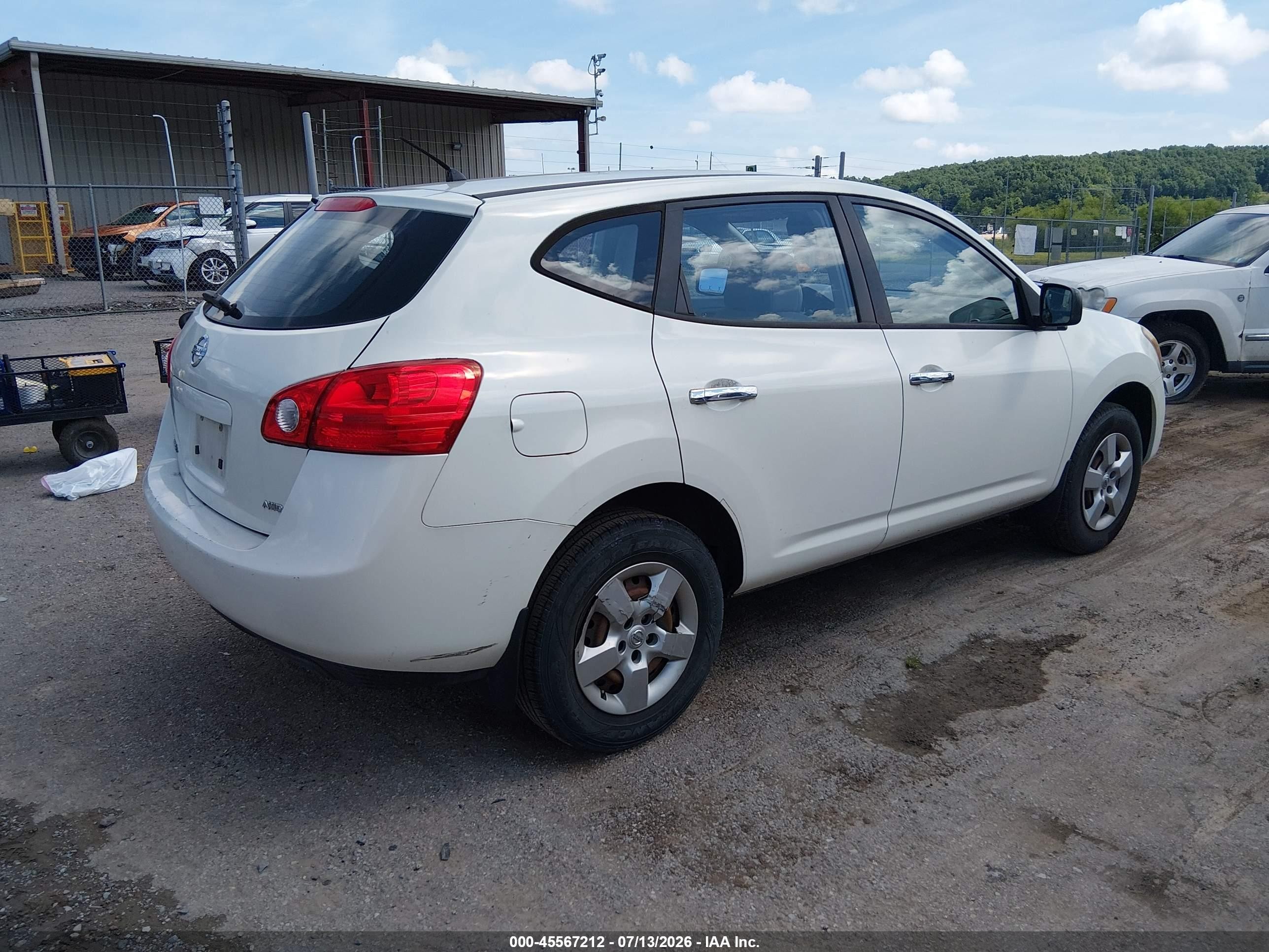 2010 Nissan Rogue S White vin: JN8AS5MV6AW146276