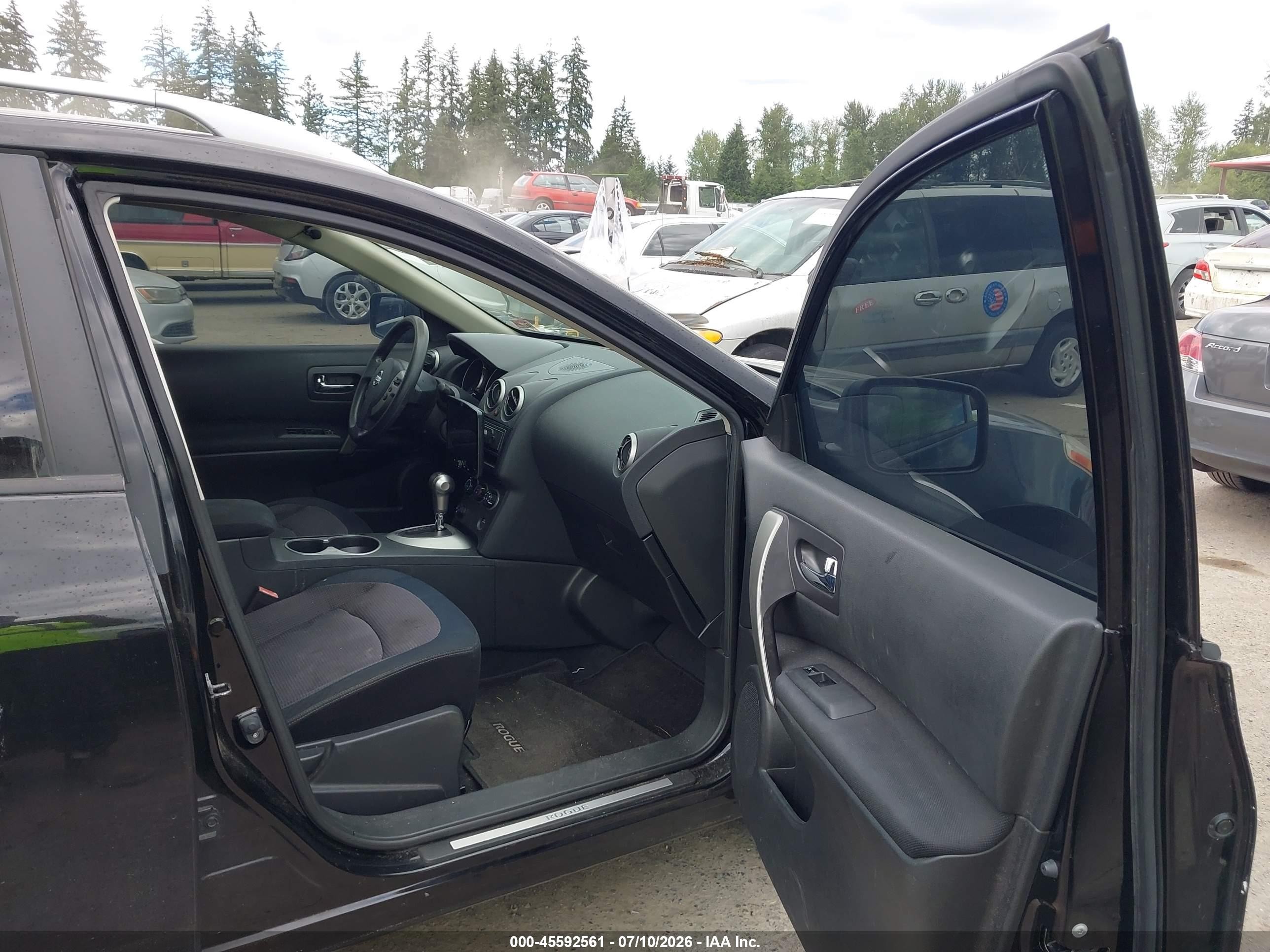 2010 Nissan Rogue Sl Black vin: JN8AS5MV6AW601031