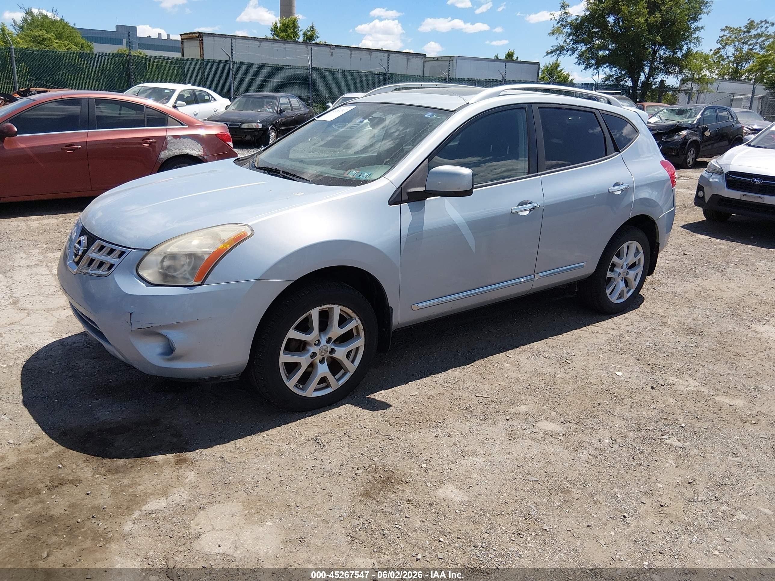 2011 Nissan Rogue Sv Light Blue vin: JN8AS5MV6BW252289