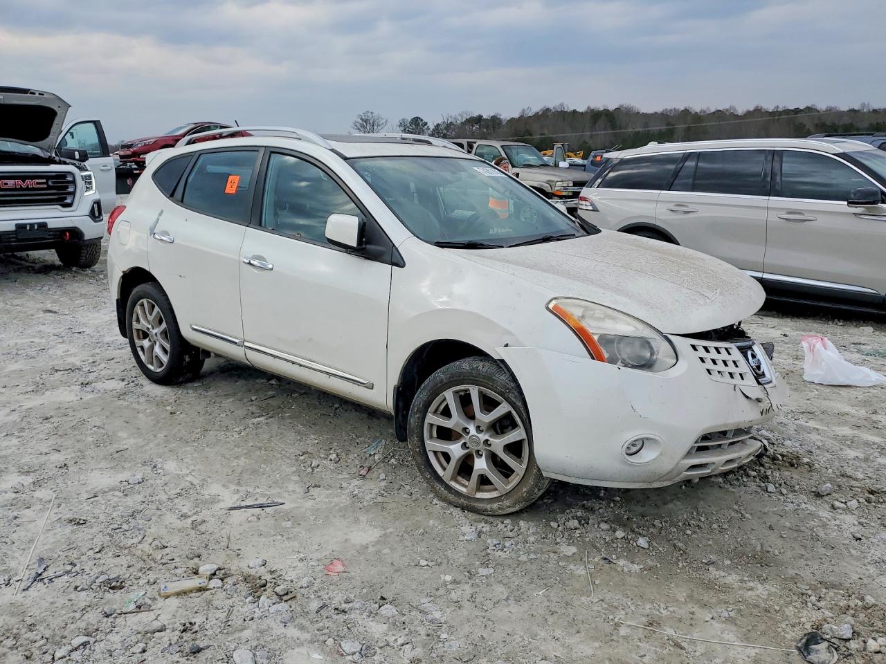2011 Nissan Rogue S White vin: JN8AS5MV6BW263583