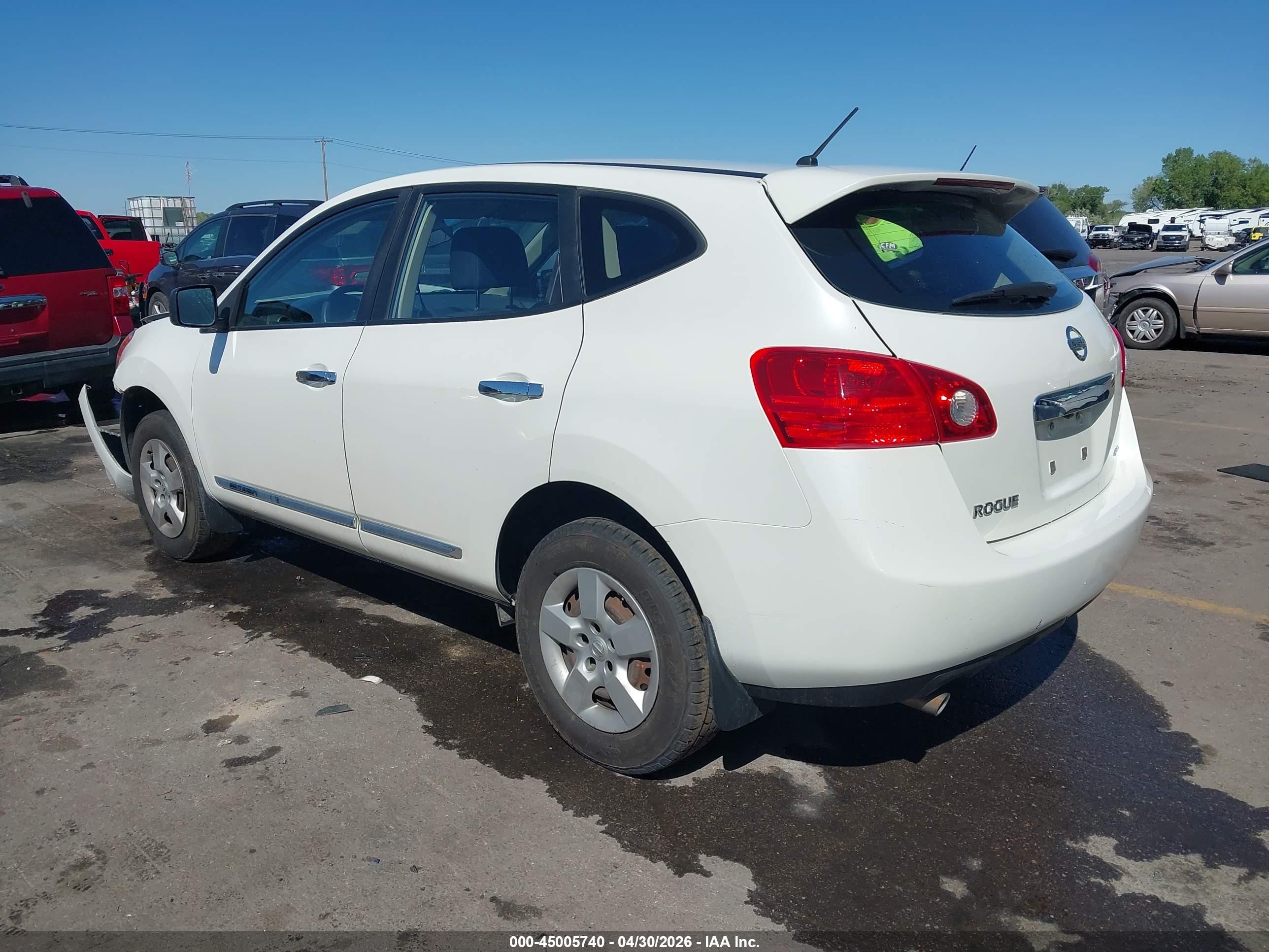 2011 Nissan Rogue S White vin: JN8AS5MV6BW274566