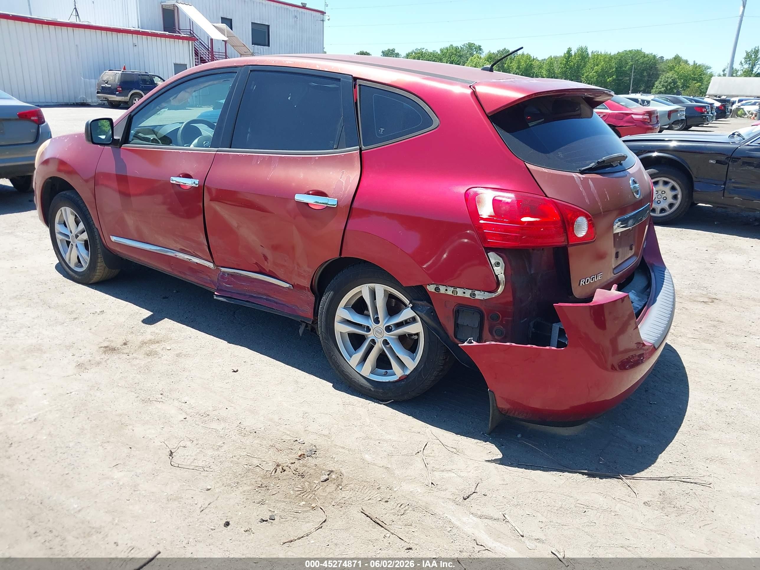 2011 Nissan Rogue S Red vin: JN8AS5MV6BW298592