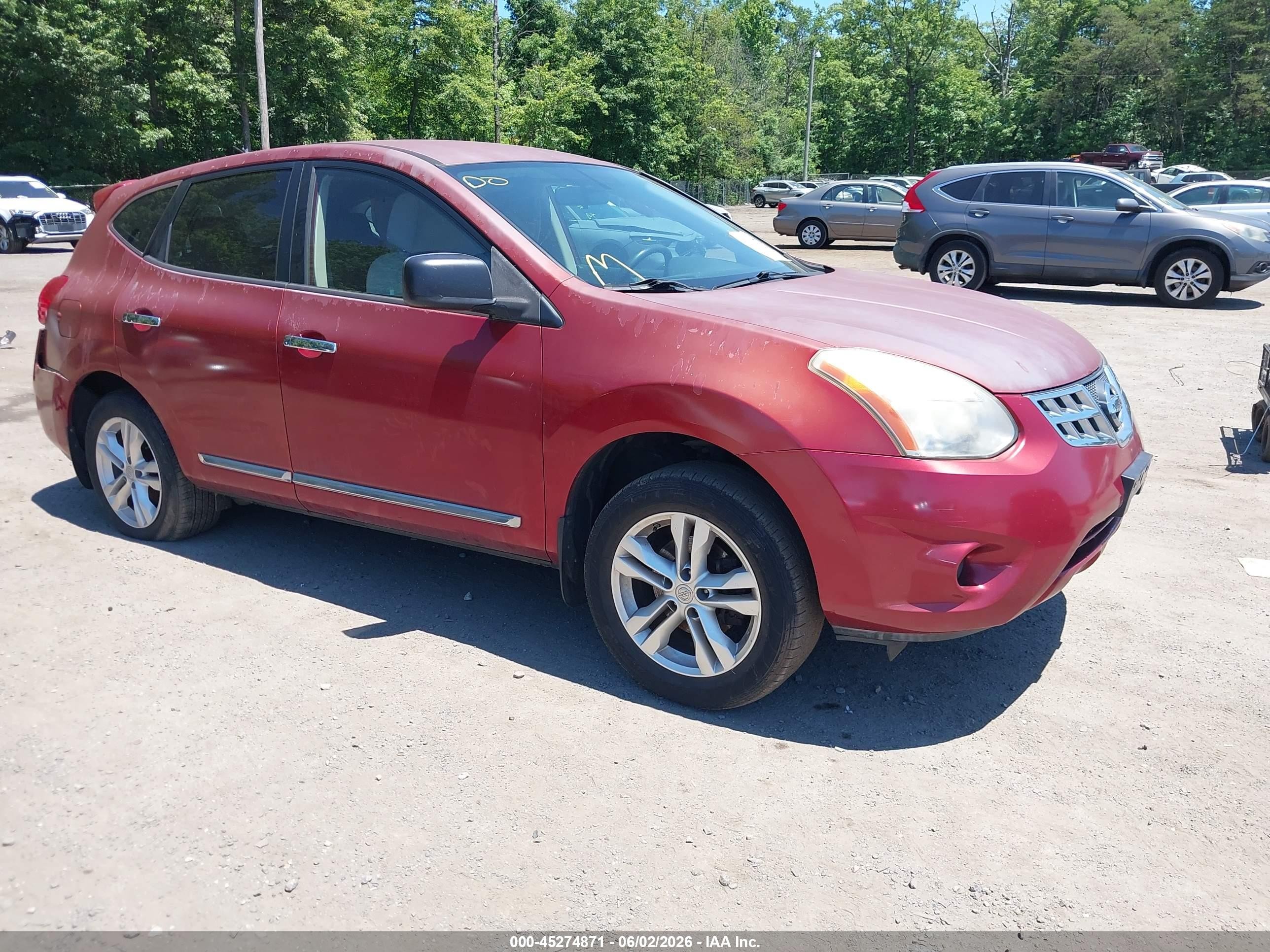 2011 Nissan Rogue S Red vin: JN8AS5MV6BW298592