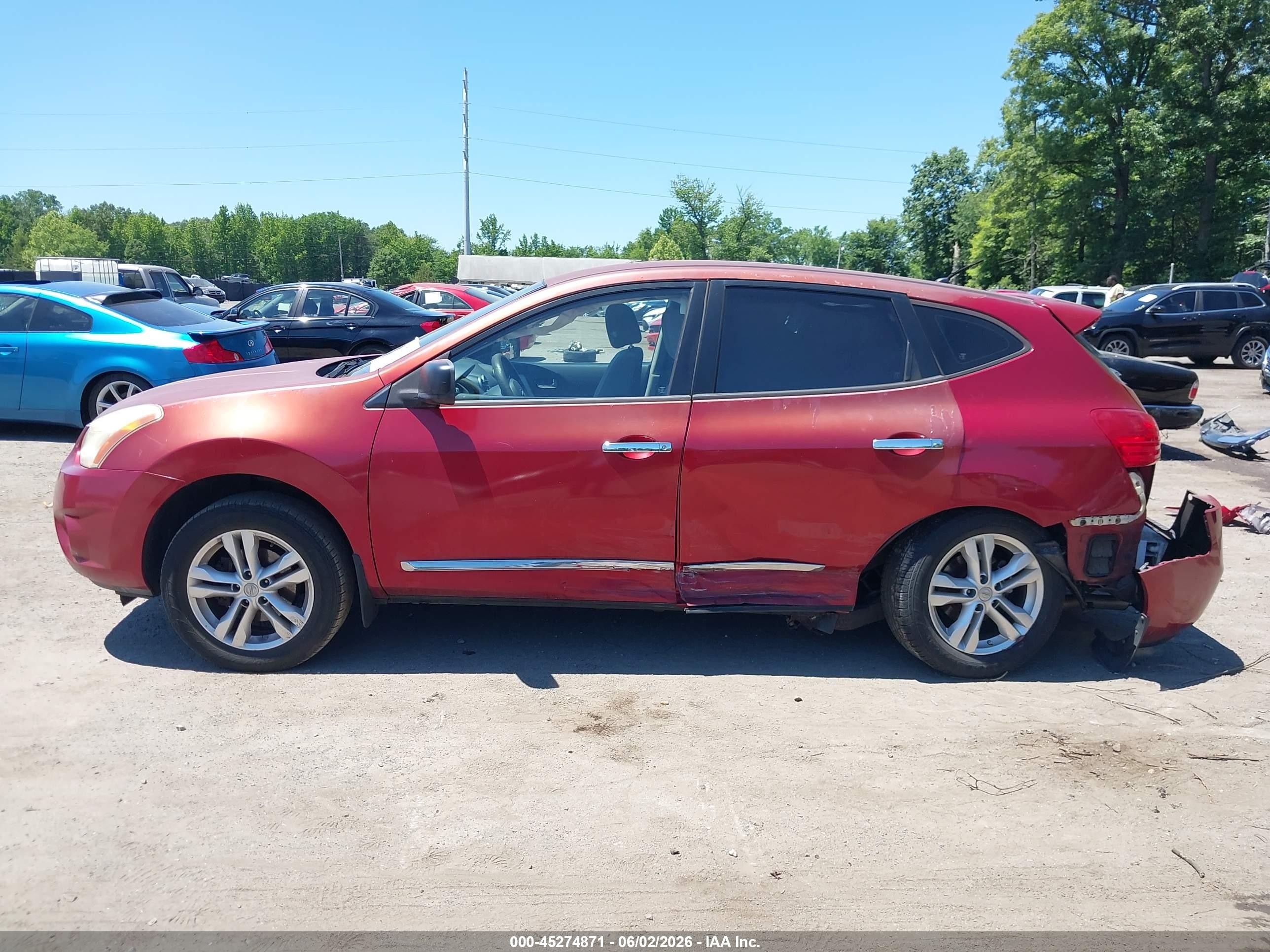 2011 Nissan Rogue S Red vin: JN8AS5MV6BW298592