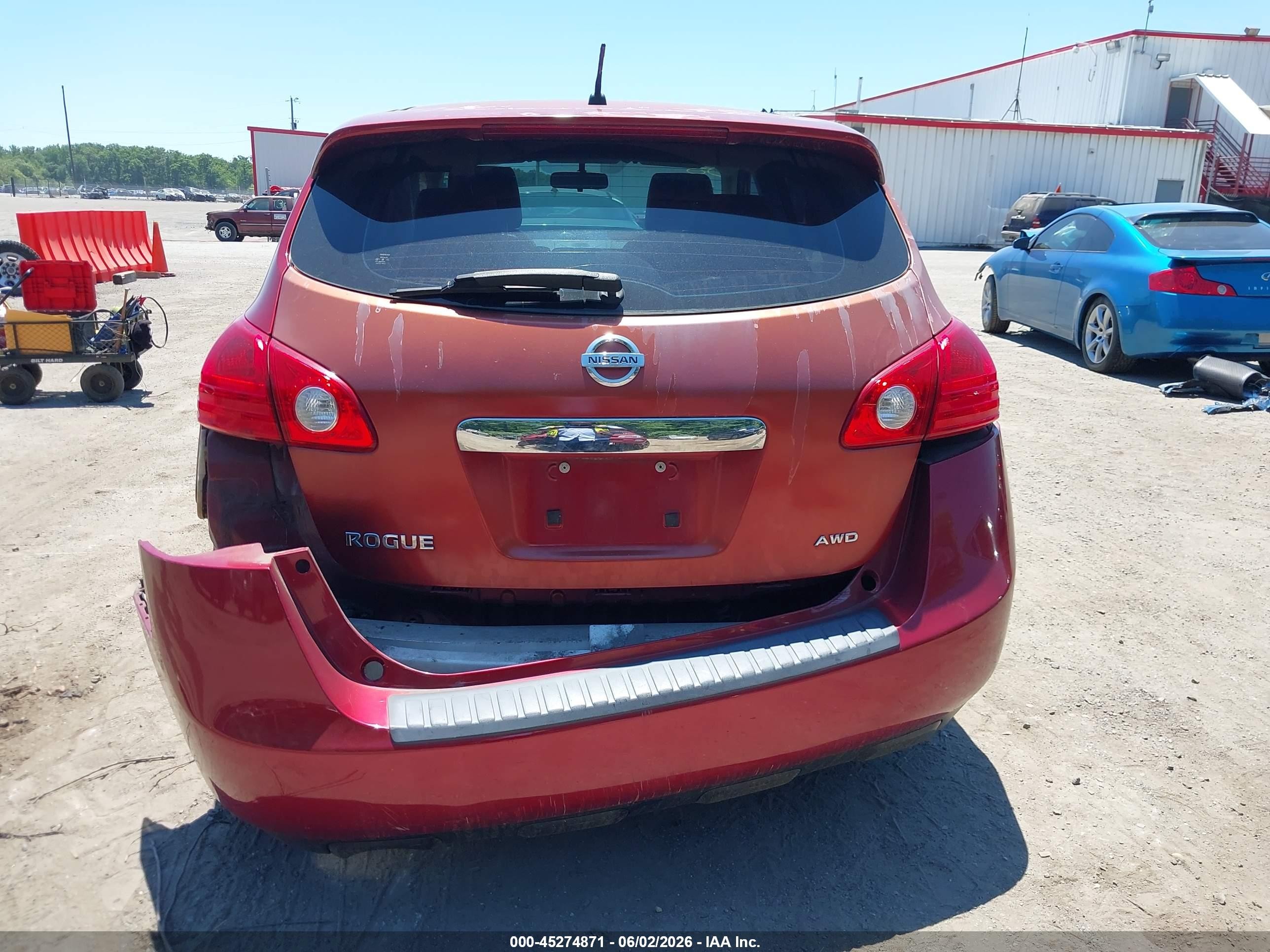 2011 Nissan Rogue S Red vin: JN8AS5MV6BW298592