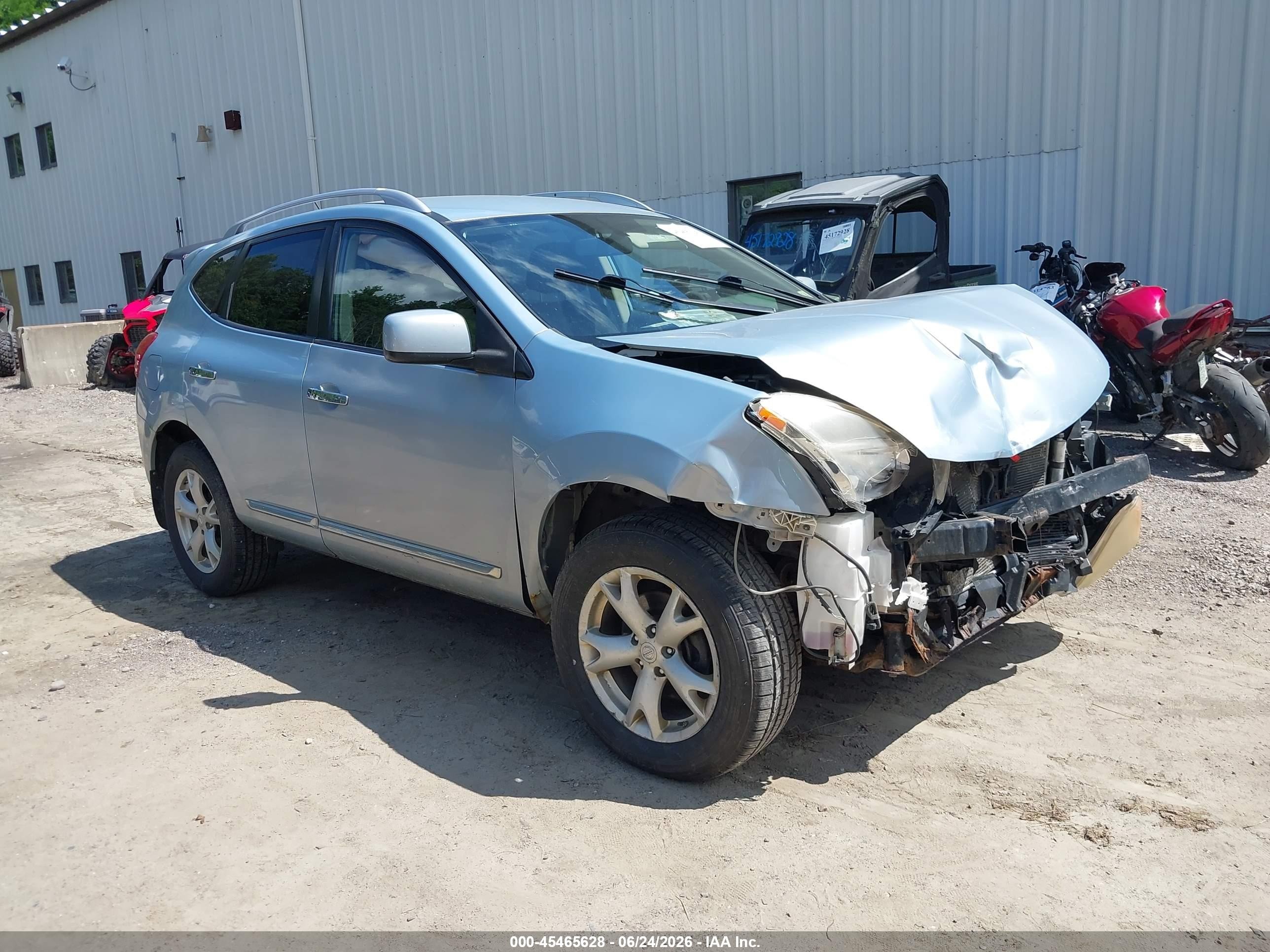 2011 Nissan Rogue Sv Light Blue vin: JN8AS5MV6BW306321