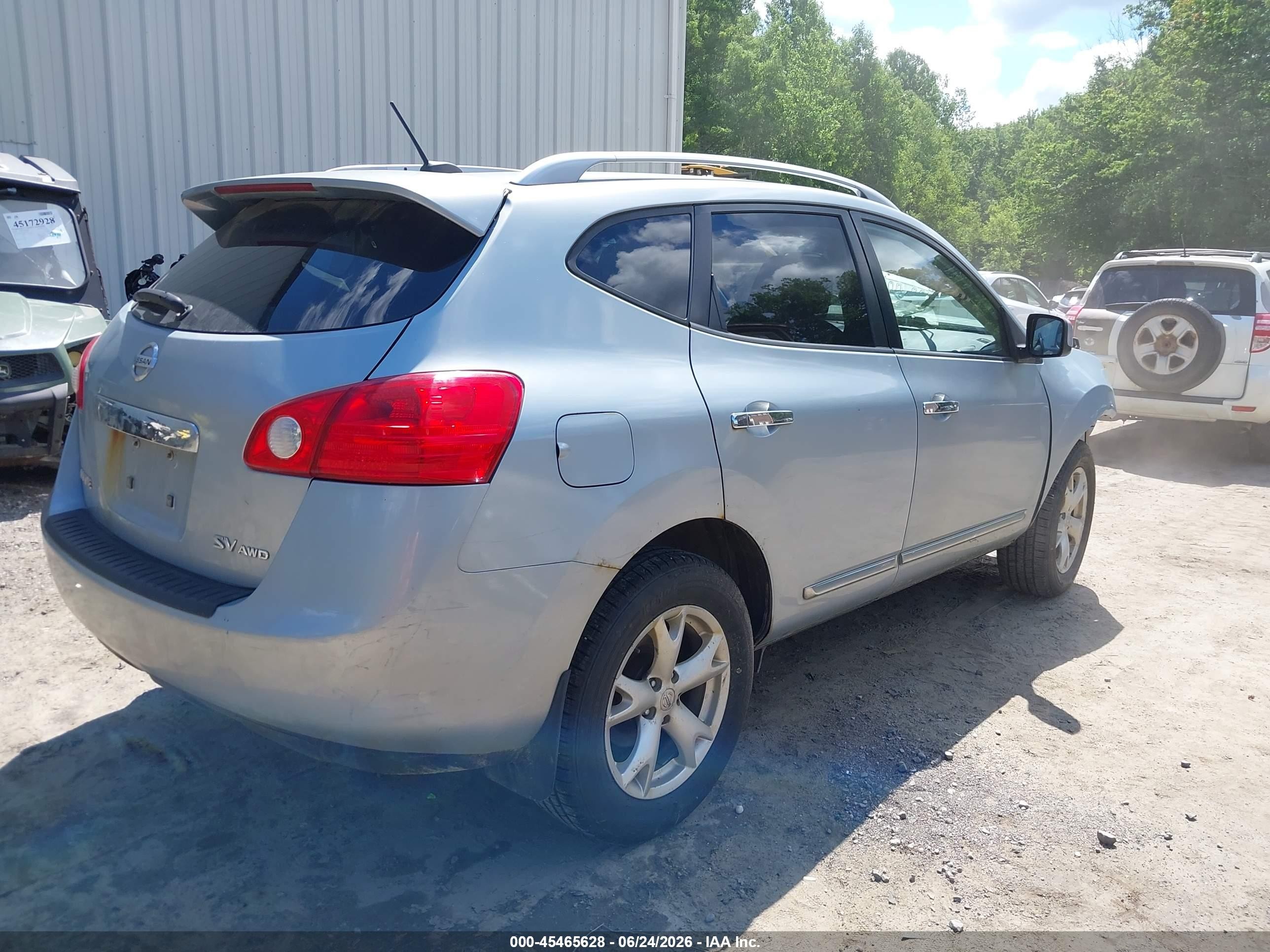 2011 Nissan Rogue Sv Light Blue vin: JN8AS5MV6BW306321