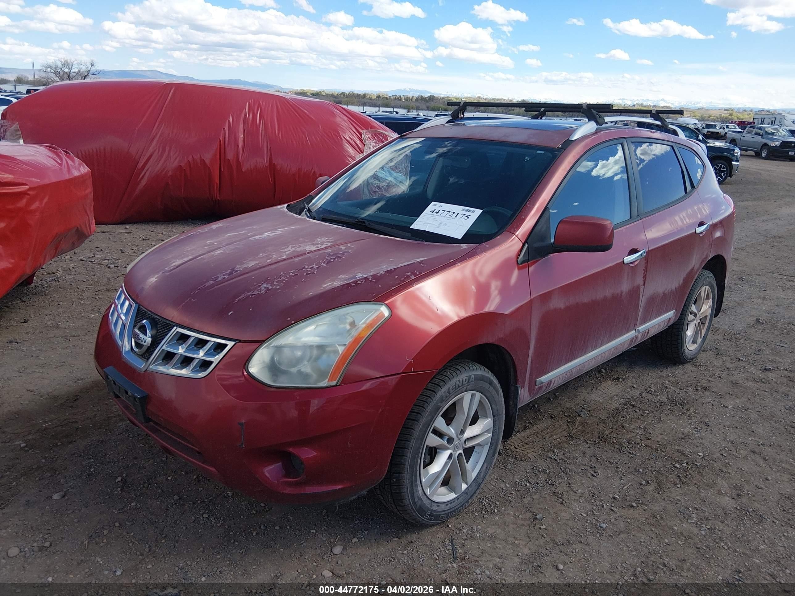 2012 Nissan Rogue Sv Red vin: JN8AS5MV6CW357822