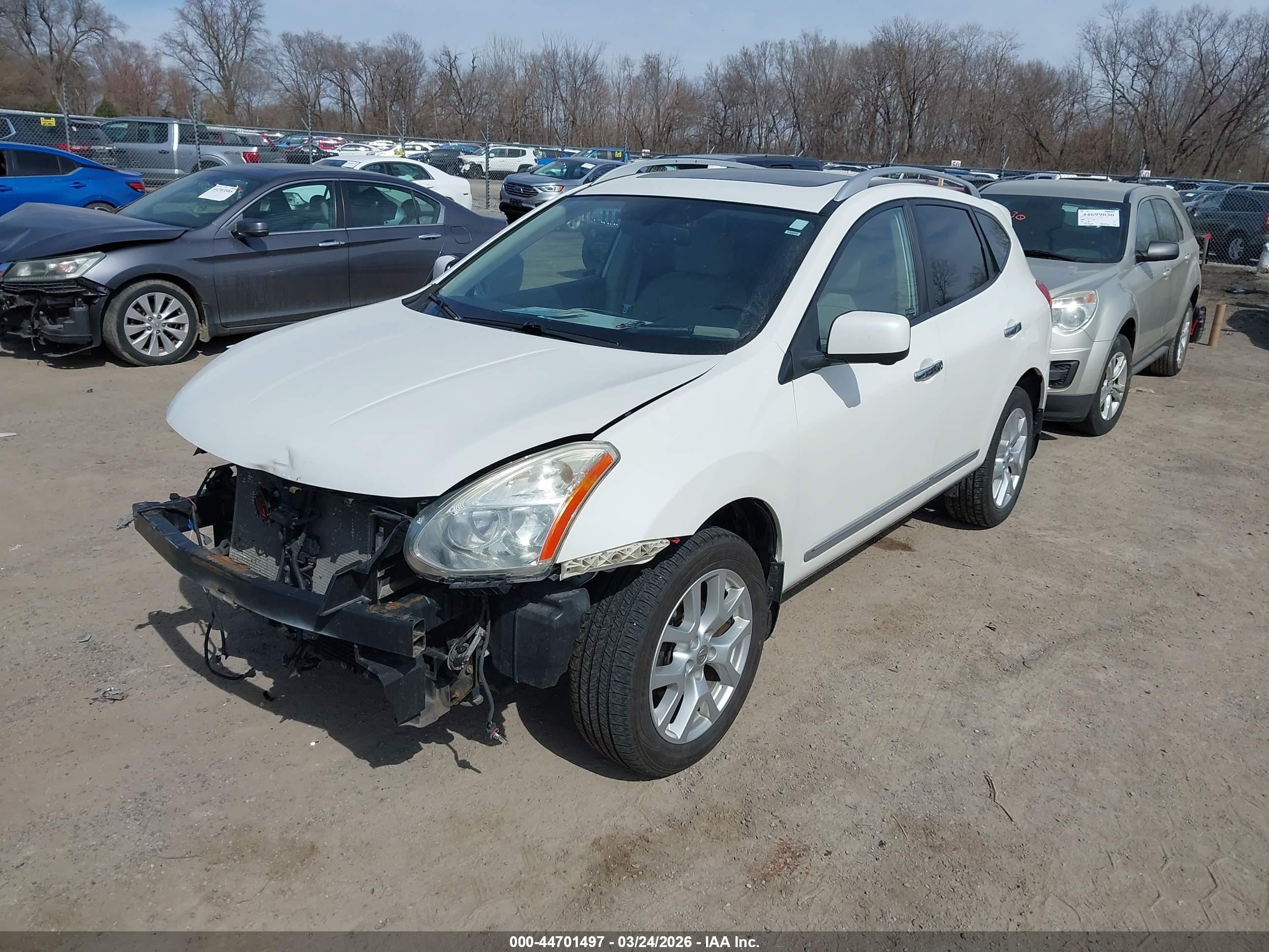 2012 Nissan Rogue Sv W/sl Pkg White vin: JN8AS5MV6CW364141