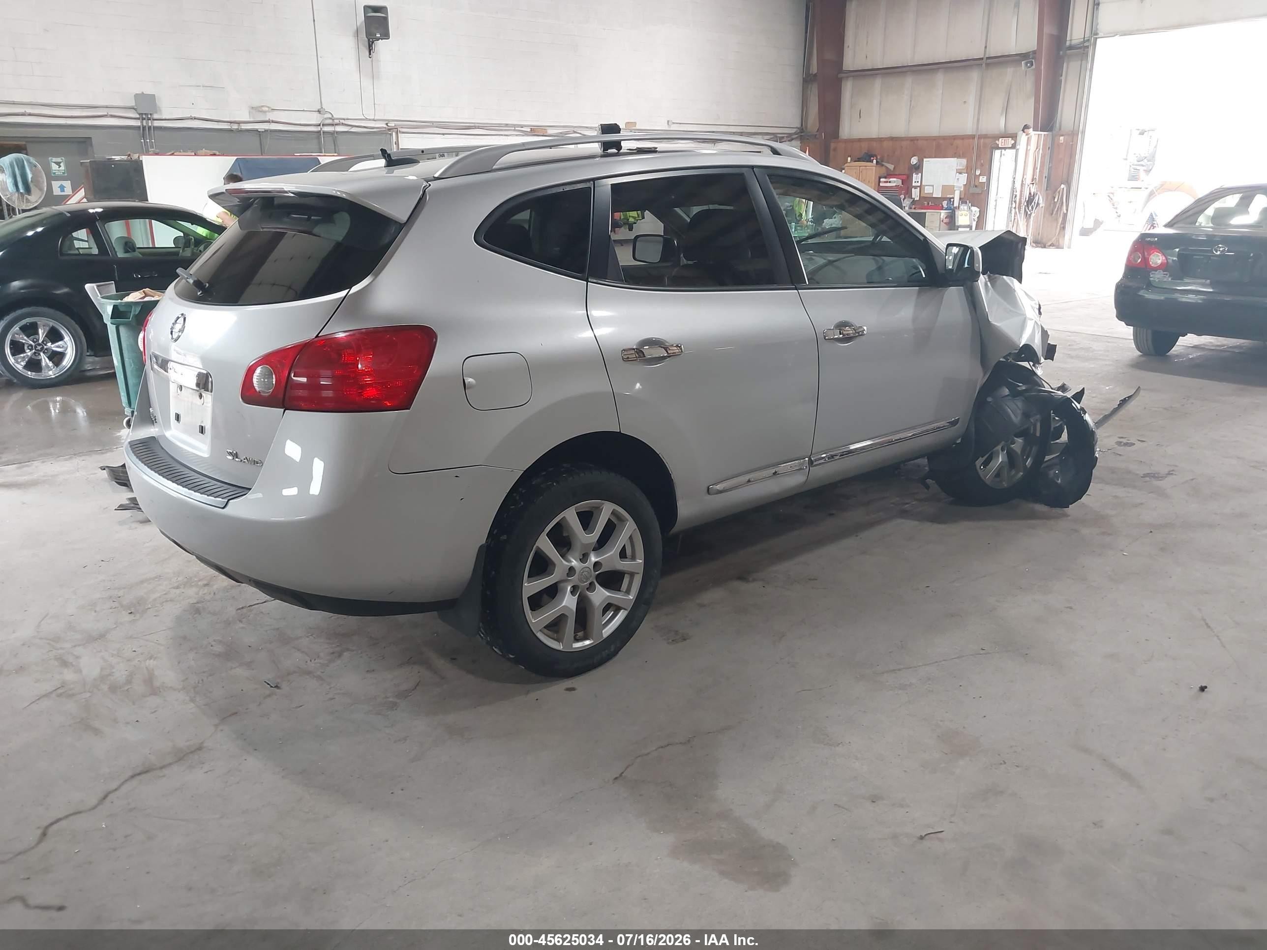 2012 Nissan Rogue Sv W/sl Pkg Silver vin: JN8AS5MV6CW372742