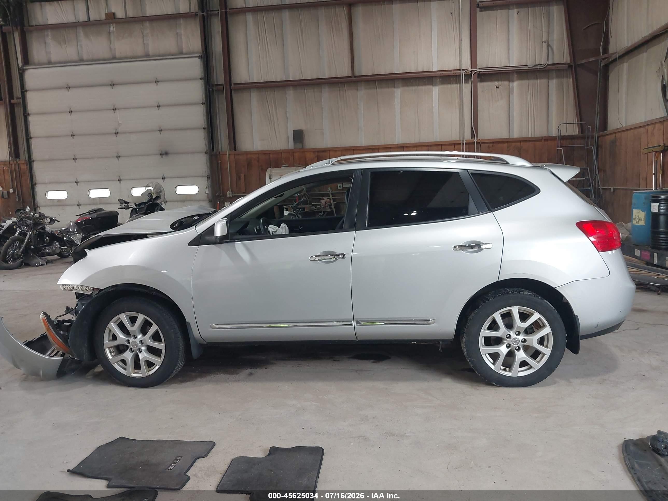 2012 Nissan Rogue Sv W/sl Pkg Silver vin: JN8AS5MV6CW372742