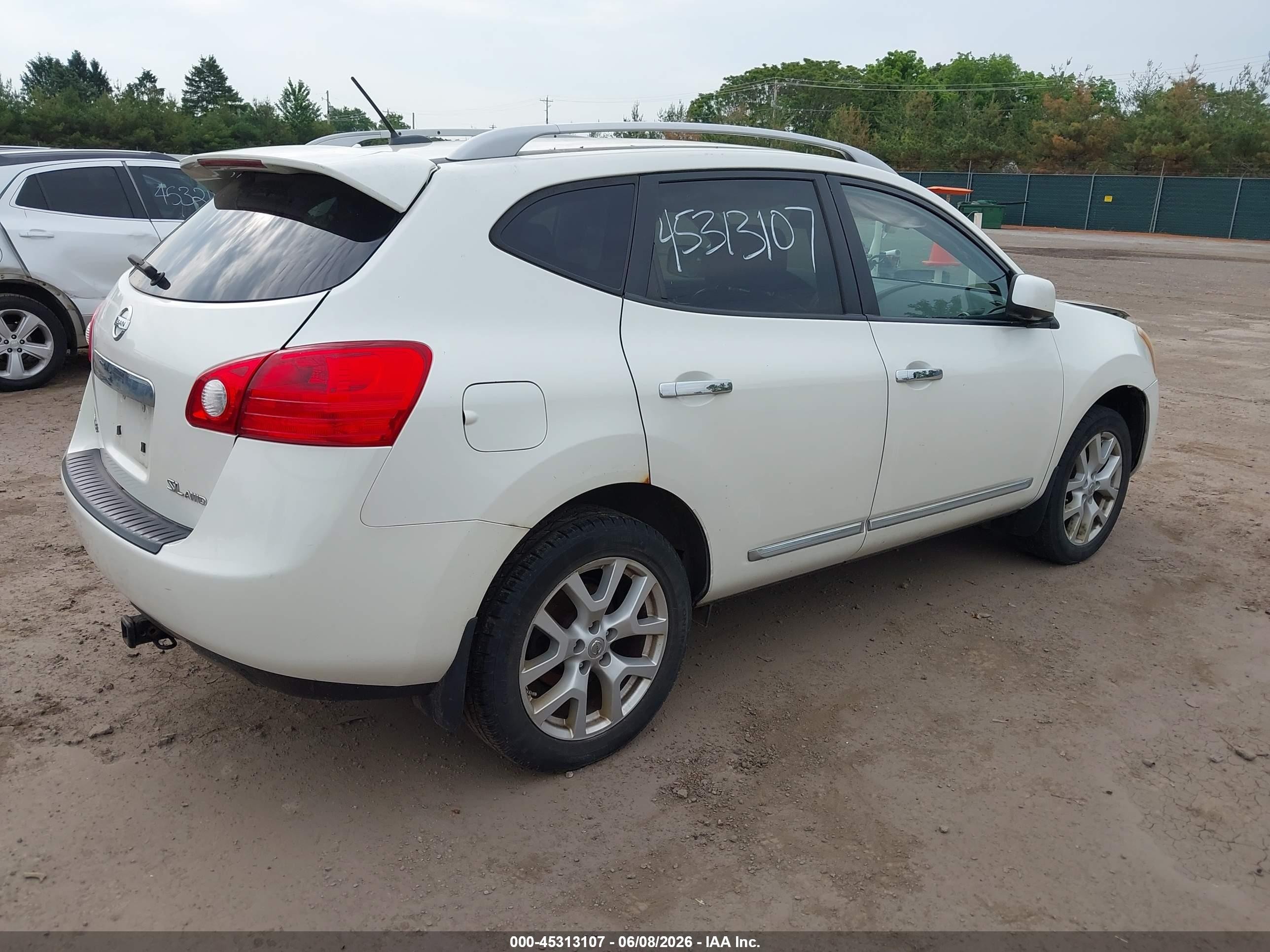 2012 Nissan Rogue Sv W/sl Pkg White vin: JN8AS5MV6CW380310