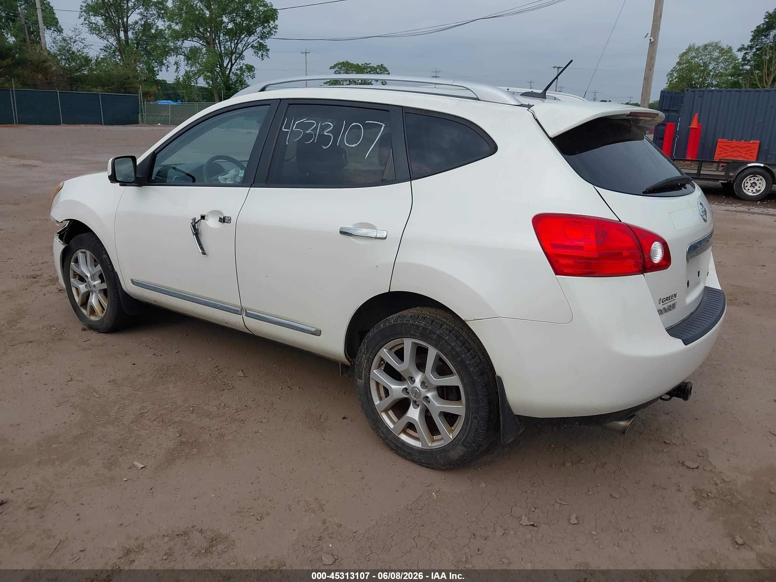 2012 Nissan Rogue Sv W/sl Pkg White vin: JN8AS5MV6CW380310