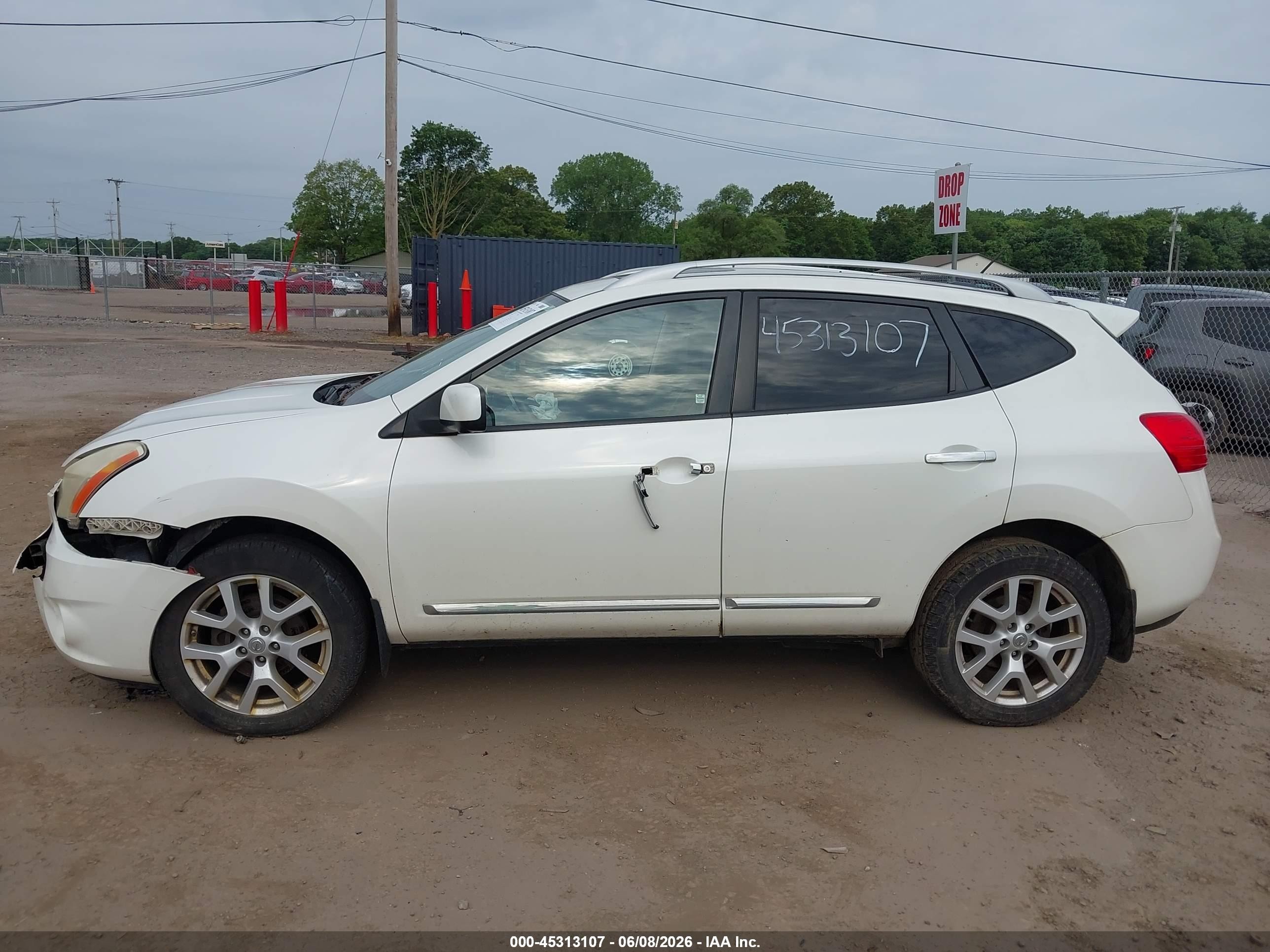 2012 Nissan Rogue Sv W/sl Pkg White vin: JN8AS5MV6CW380310