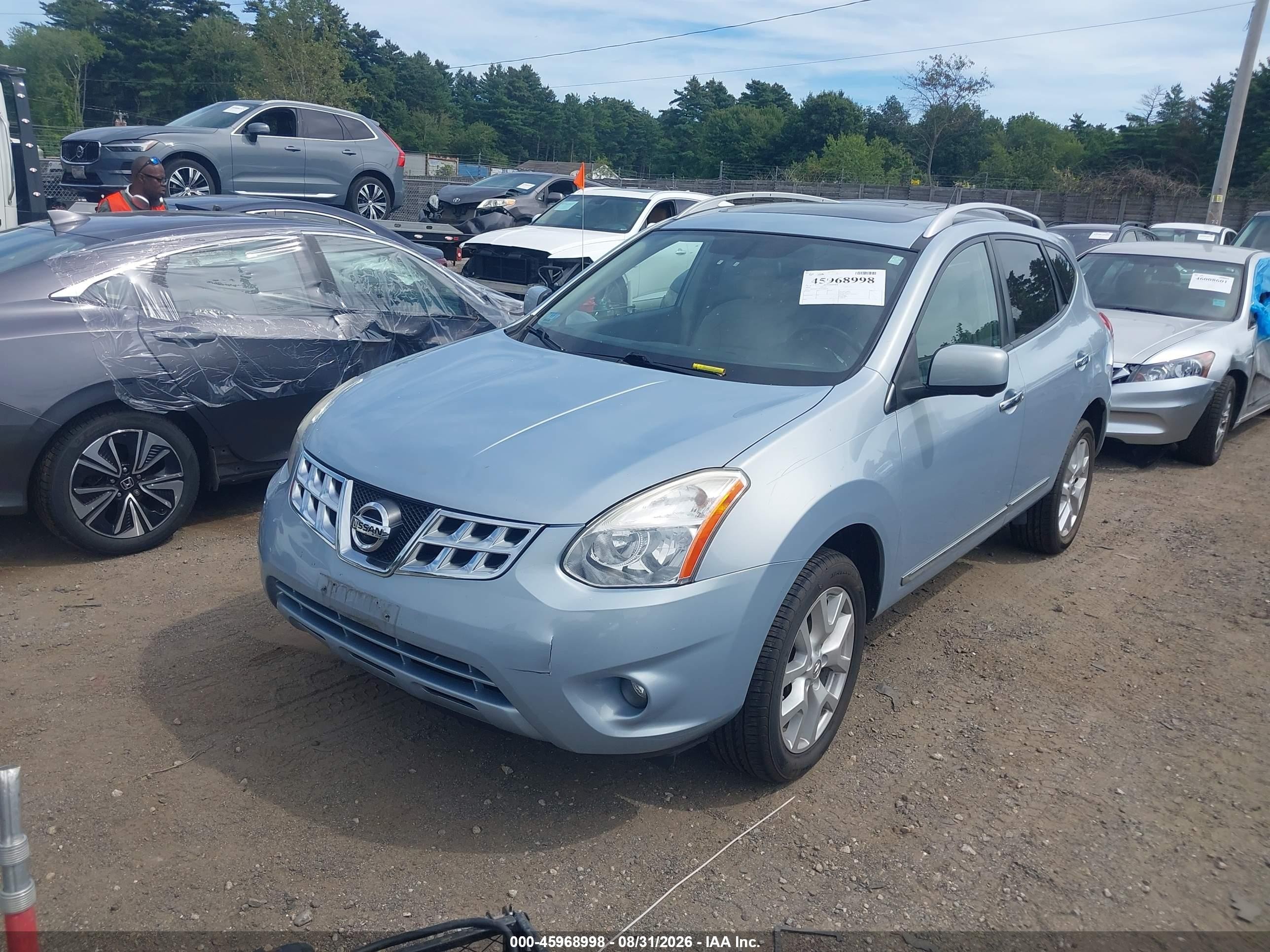2012 Nissan Rogue Sv W/sl Pkg Серый vin: JN8AS5MV6CW380565