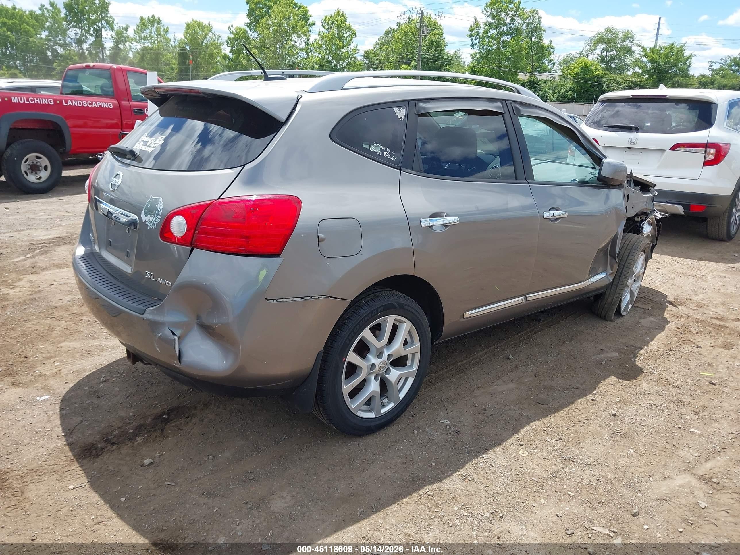 2012 Nissan Rogue Sv W/sl Pkg Серый vin: JN8AS5MV6CW386172