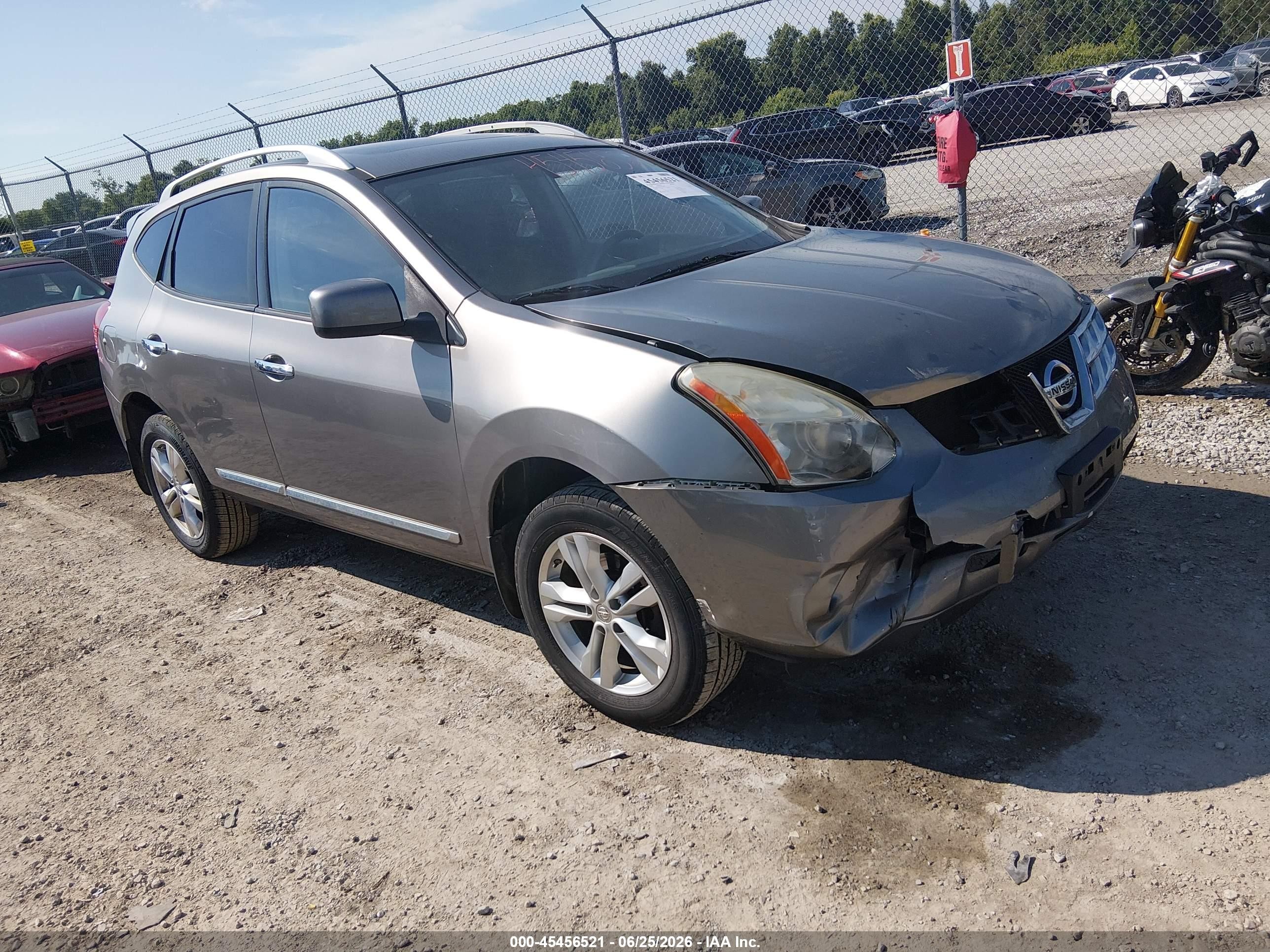 2012 Nissan Rogue Sv Gray vin: JN8AS5MV6CW706087