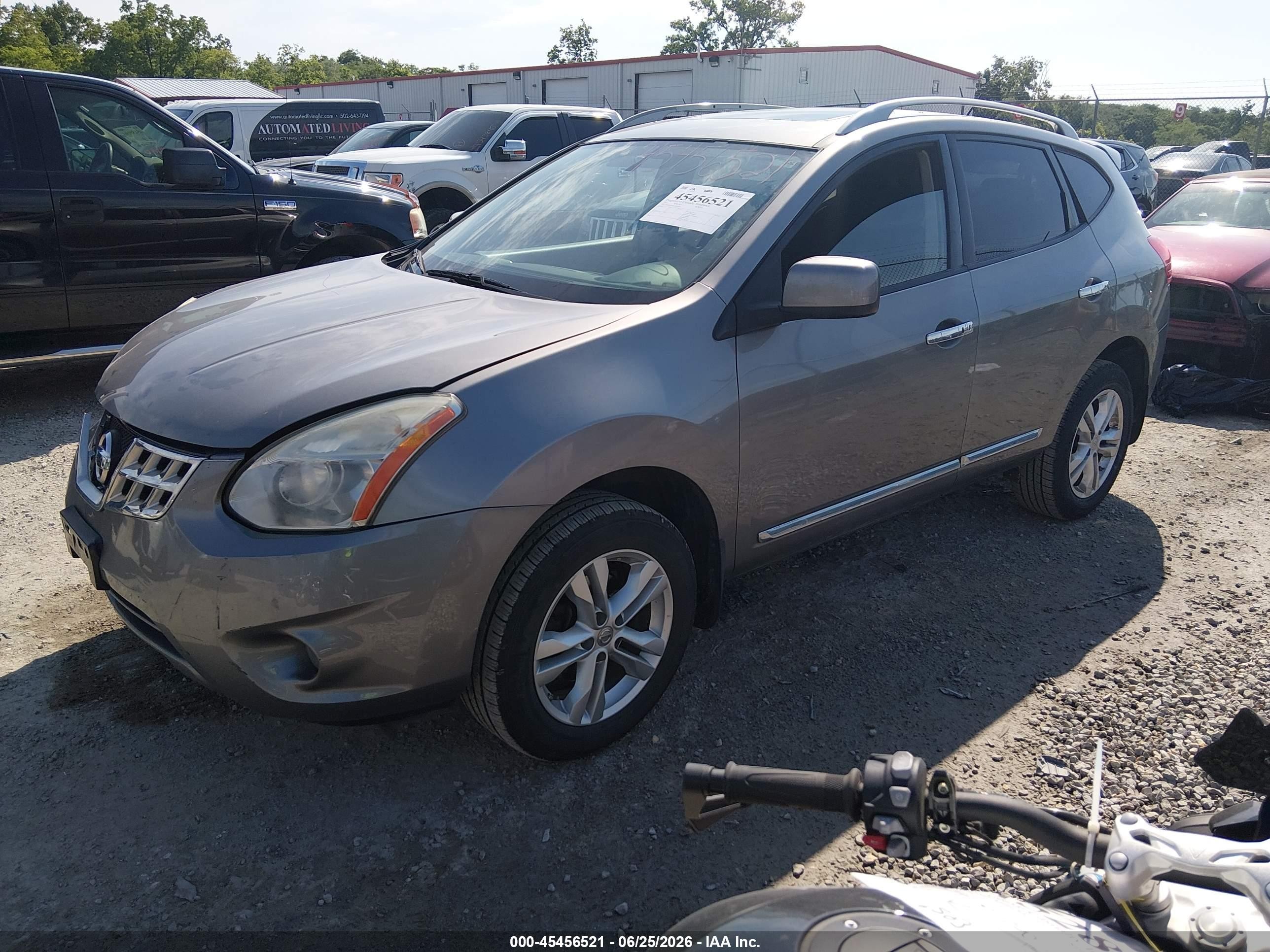 2012 Nissan Rogue Sv Gray vin: JN8AS5MV6CW706087