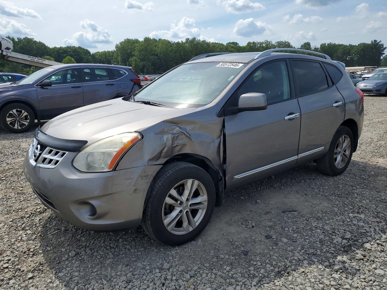 2012 Nissan Rogue S Silver vin: JN8AS5MV6CW714545