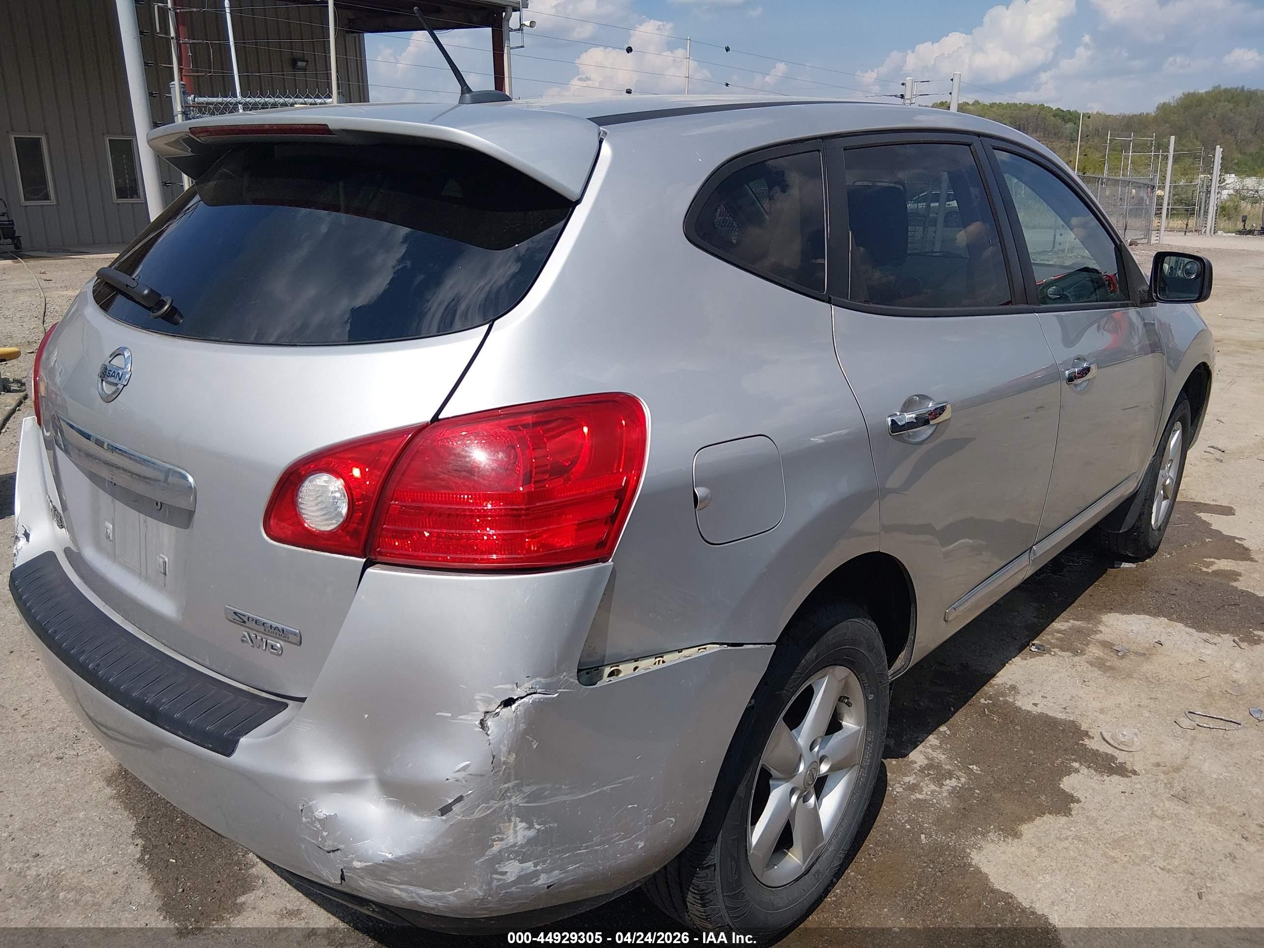 2012 Nissan Rogue S Silver vin: JN8AS5MV6CW714786