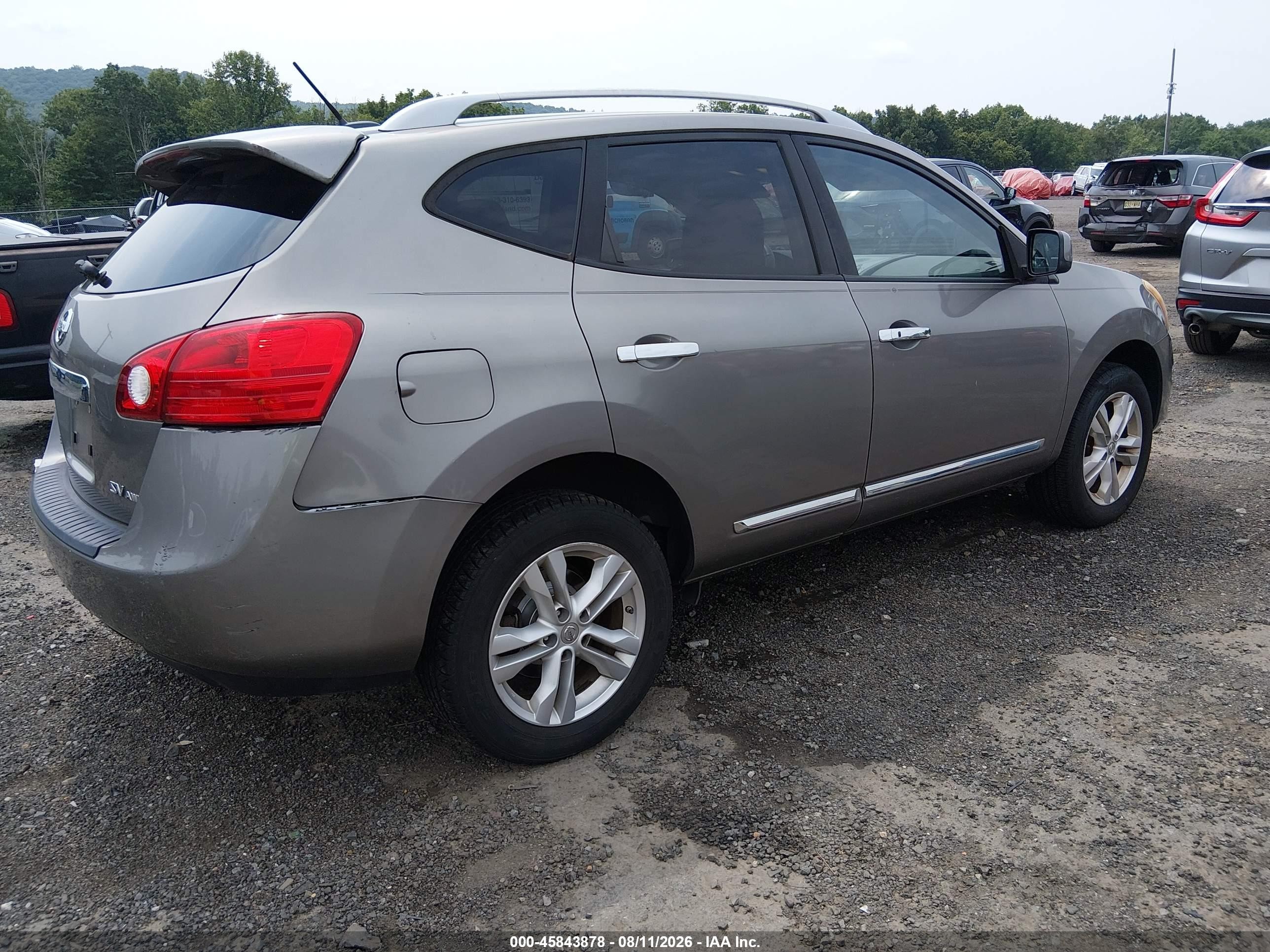 2012 Nissan Rogue Sv Gray vin: JN8AS5MV6CW718322