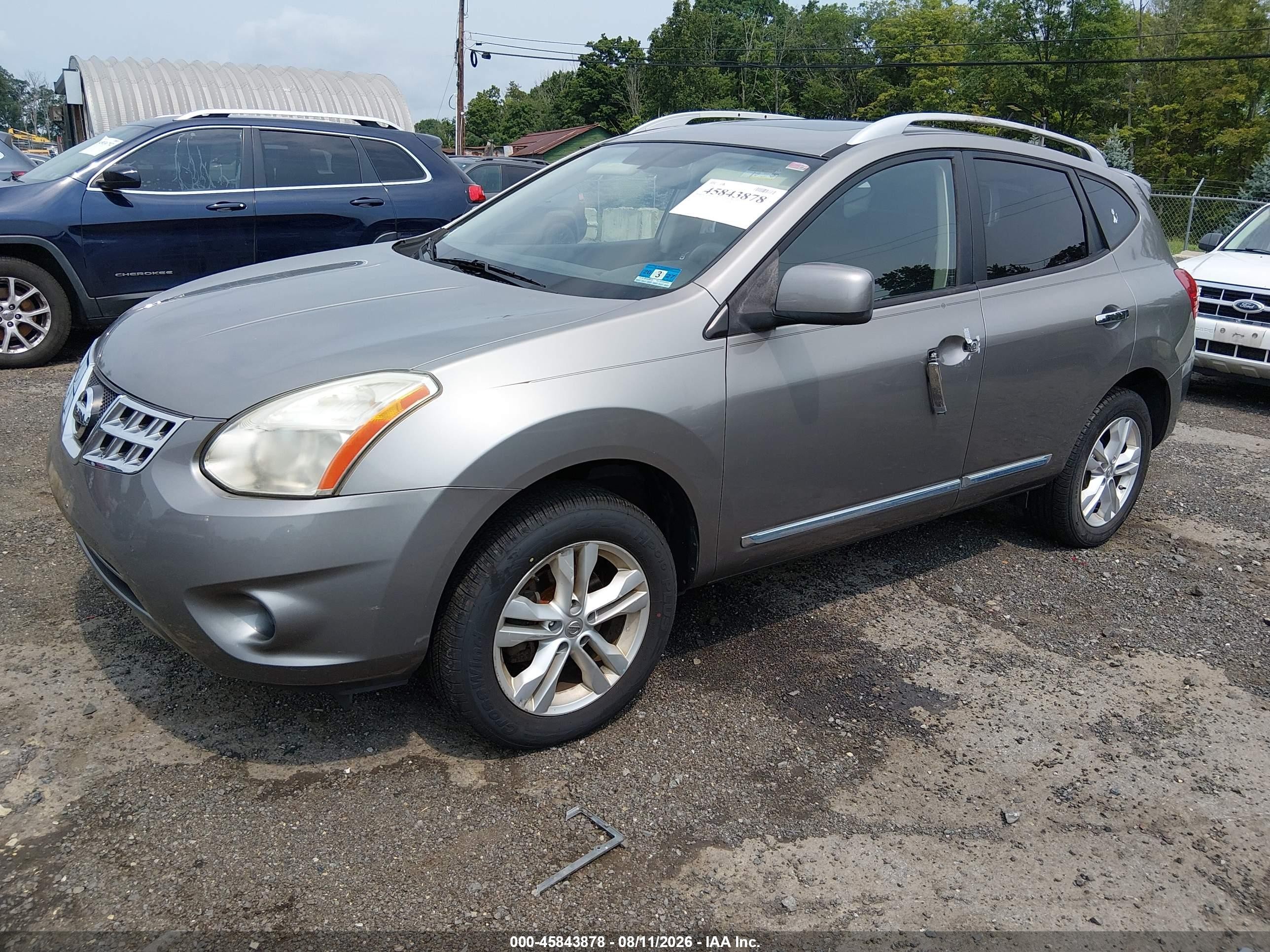 2012 Nissan Rogue Sv Gray vin: JN8AS5MV6CW718322