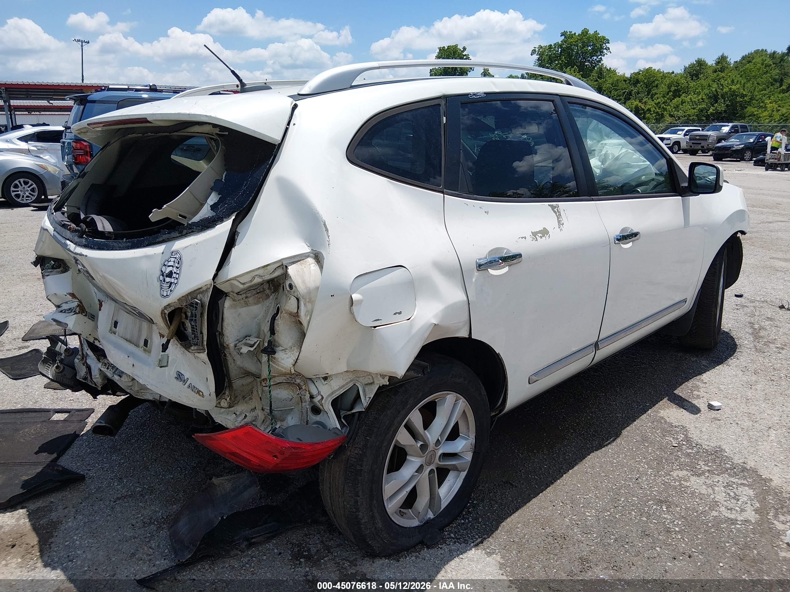 2013 Nissan Rogue Sv White vin: JN8AS5MV6DW110981