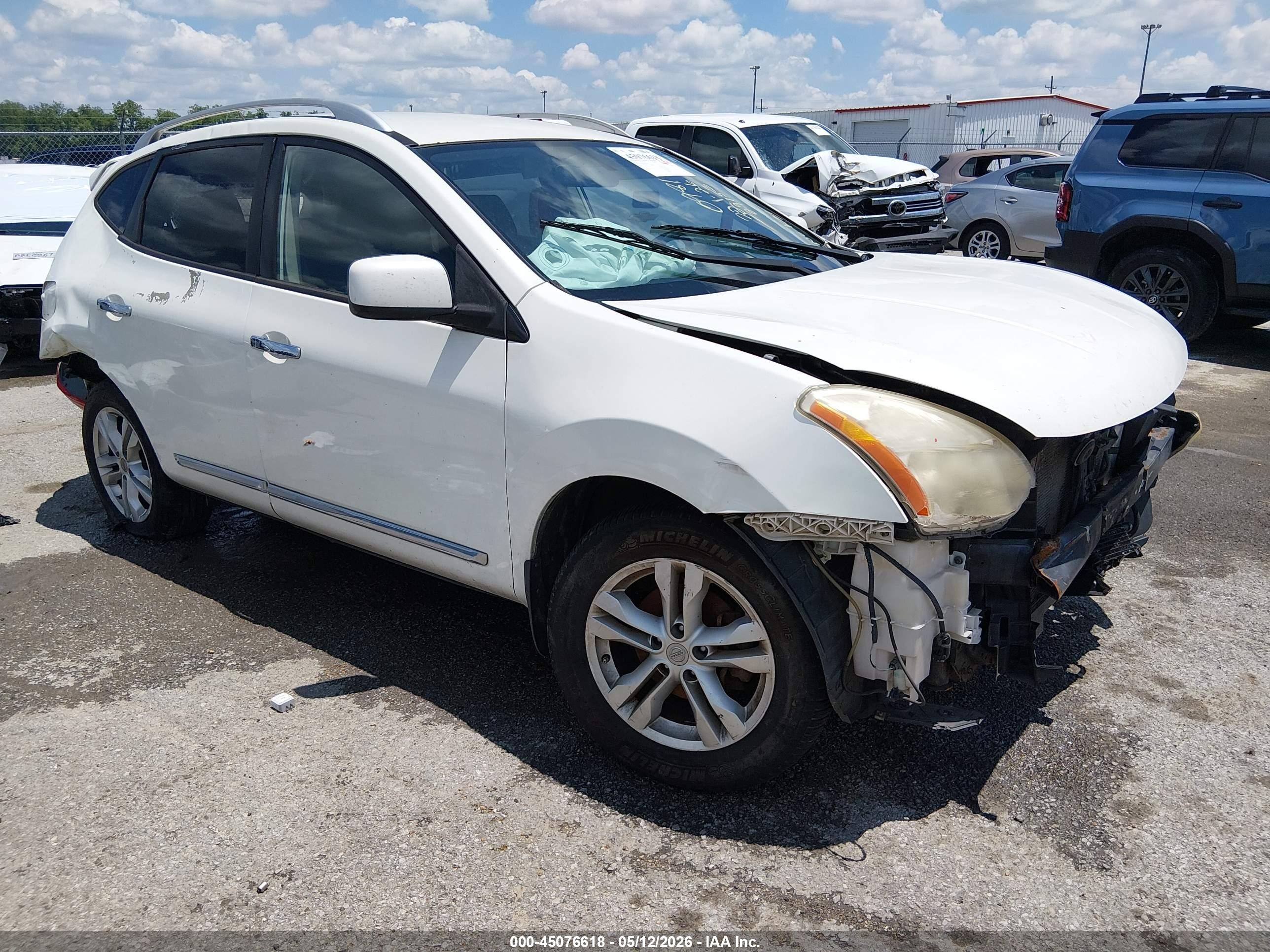 2013 Nissan Rogue Sv White vin: JN8AS5MV6DW110981