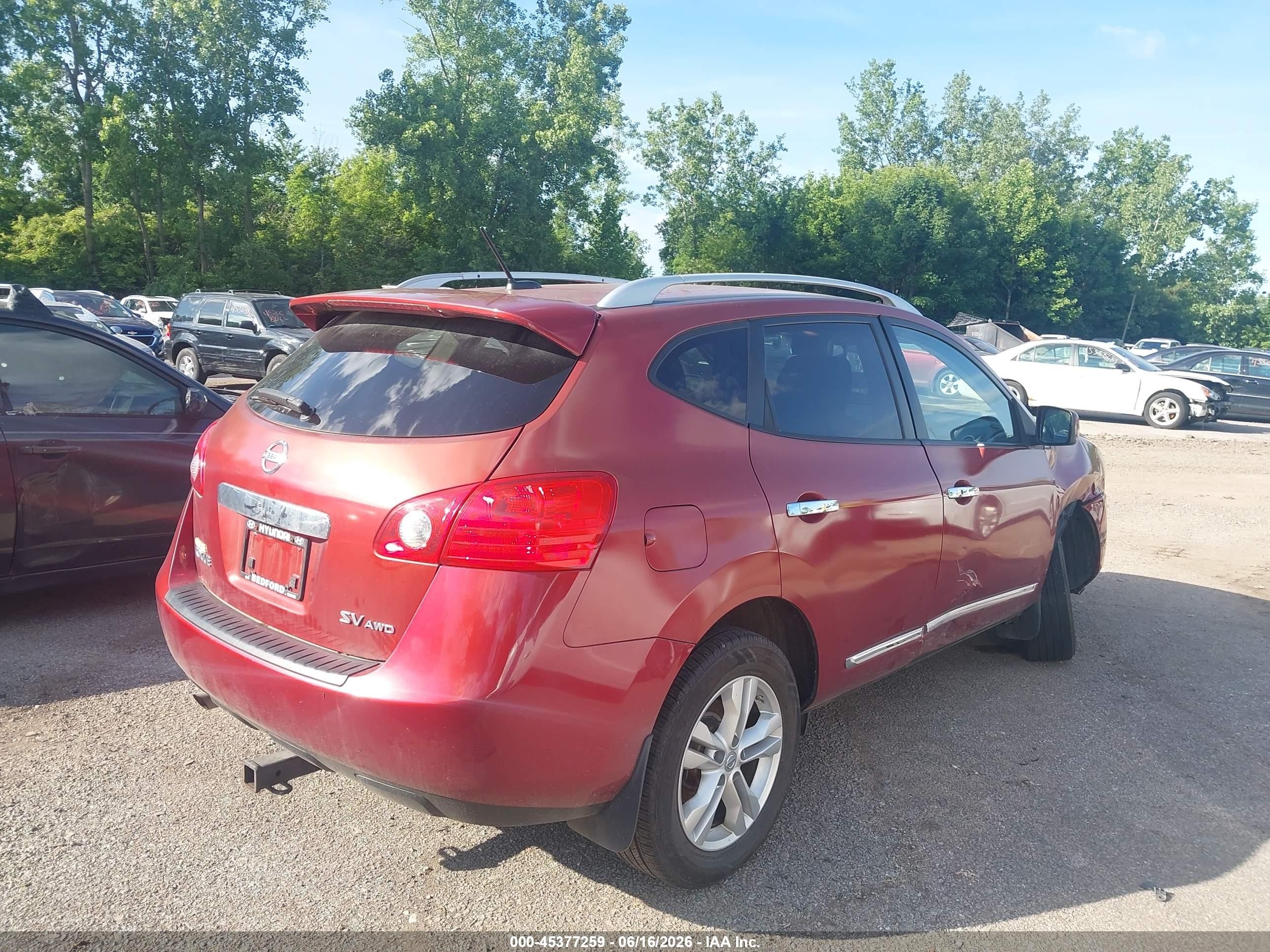 2013 Nissan Rogue Sv Red vin: JN8AS5MV6DW119728
