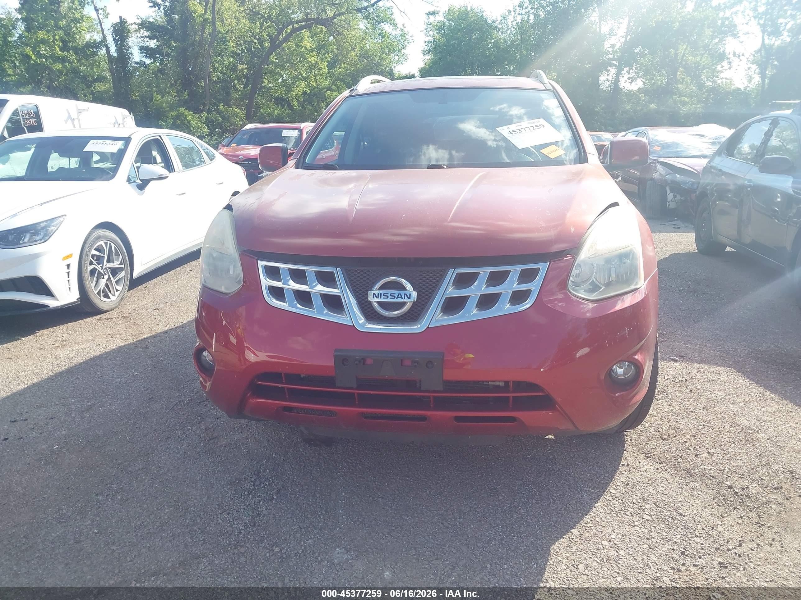 2013 Nissan Rogue Sv Red vin: JN8AS5MV6DW119728