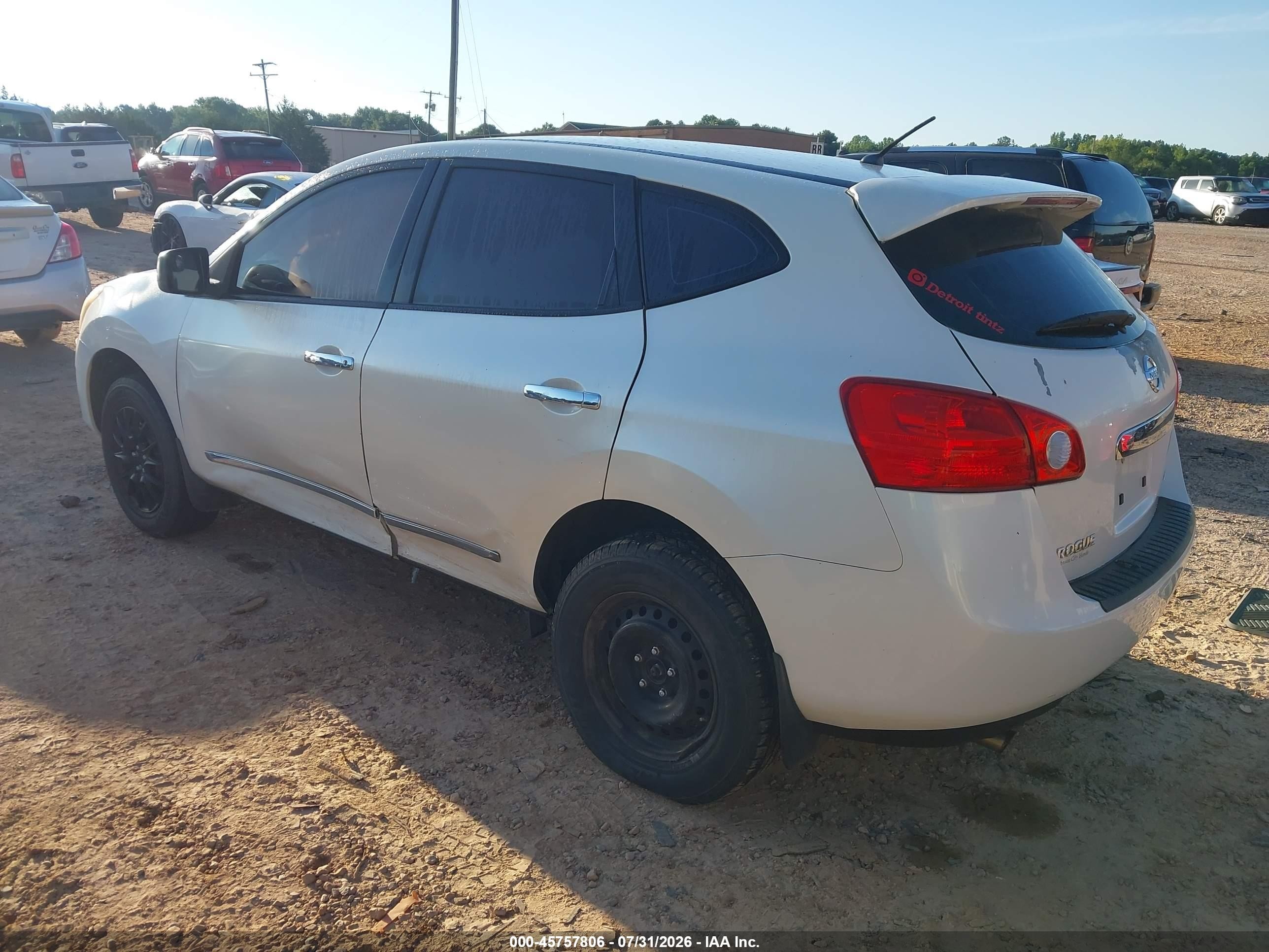 2013 Nissan Rogue S White vin: JN8AS5MV6DW122645