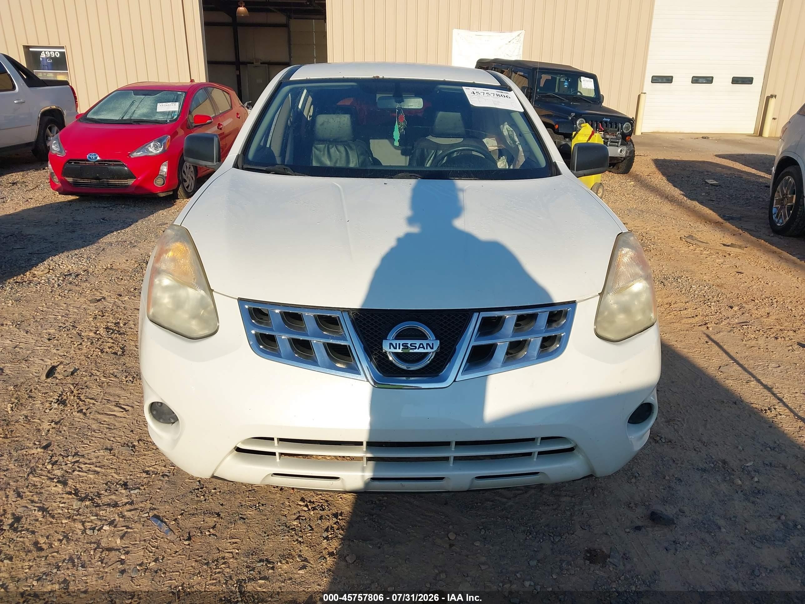 2013 Nissan Rogue S White vin: JN8AS5MV6DW122645