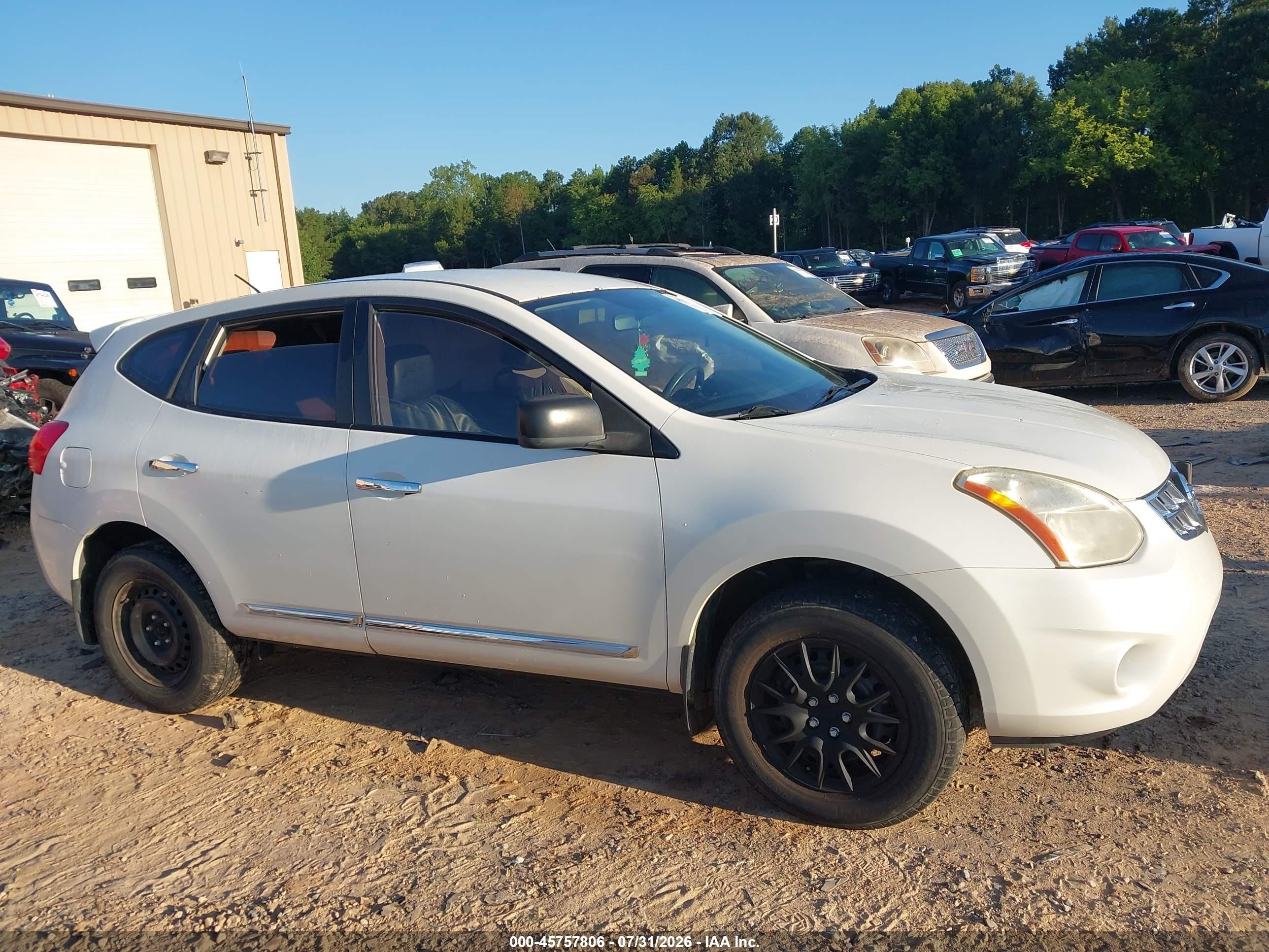 2013 Nissan Rogue S White vin: JN8AS5MV6DW122645