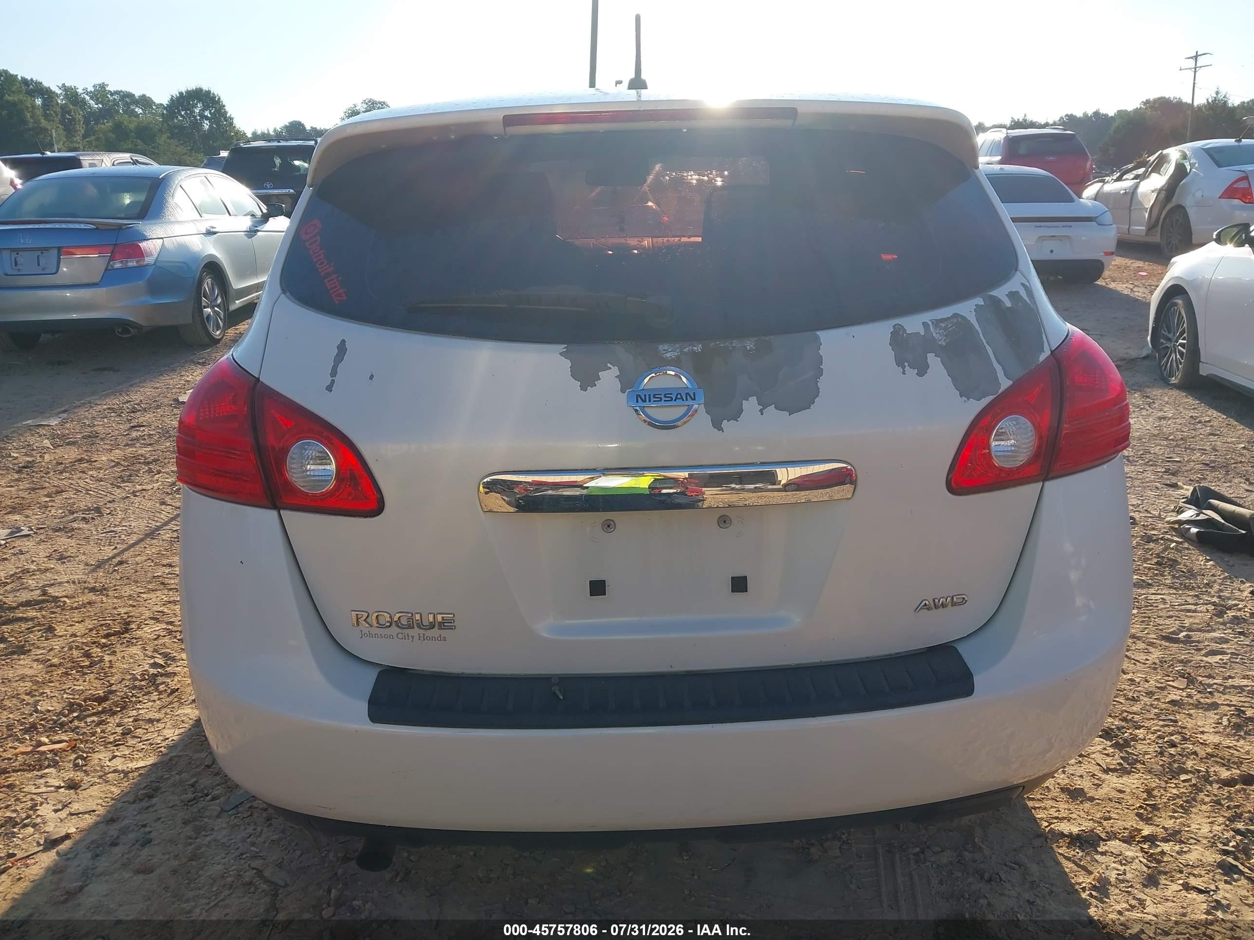 2013 Nissan Rogue S White vin: JN8AS5MV6DW122645