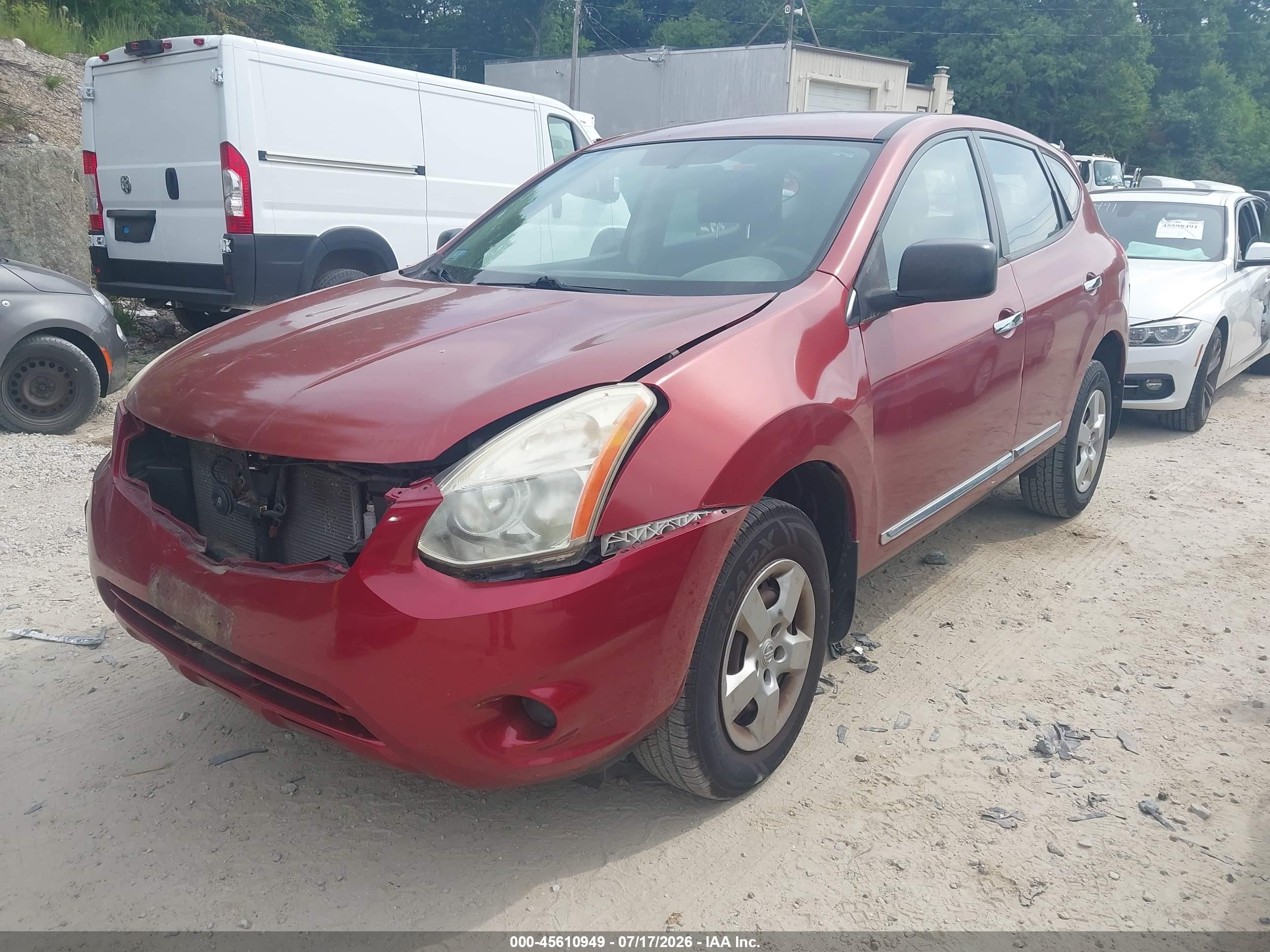 2013 Nissan Rogue S Red vin: JN8AS5MV6DW130325