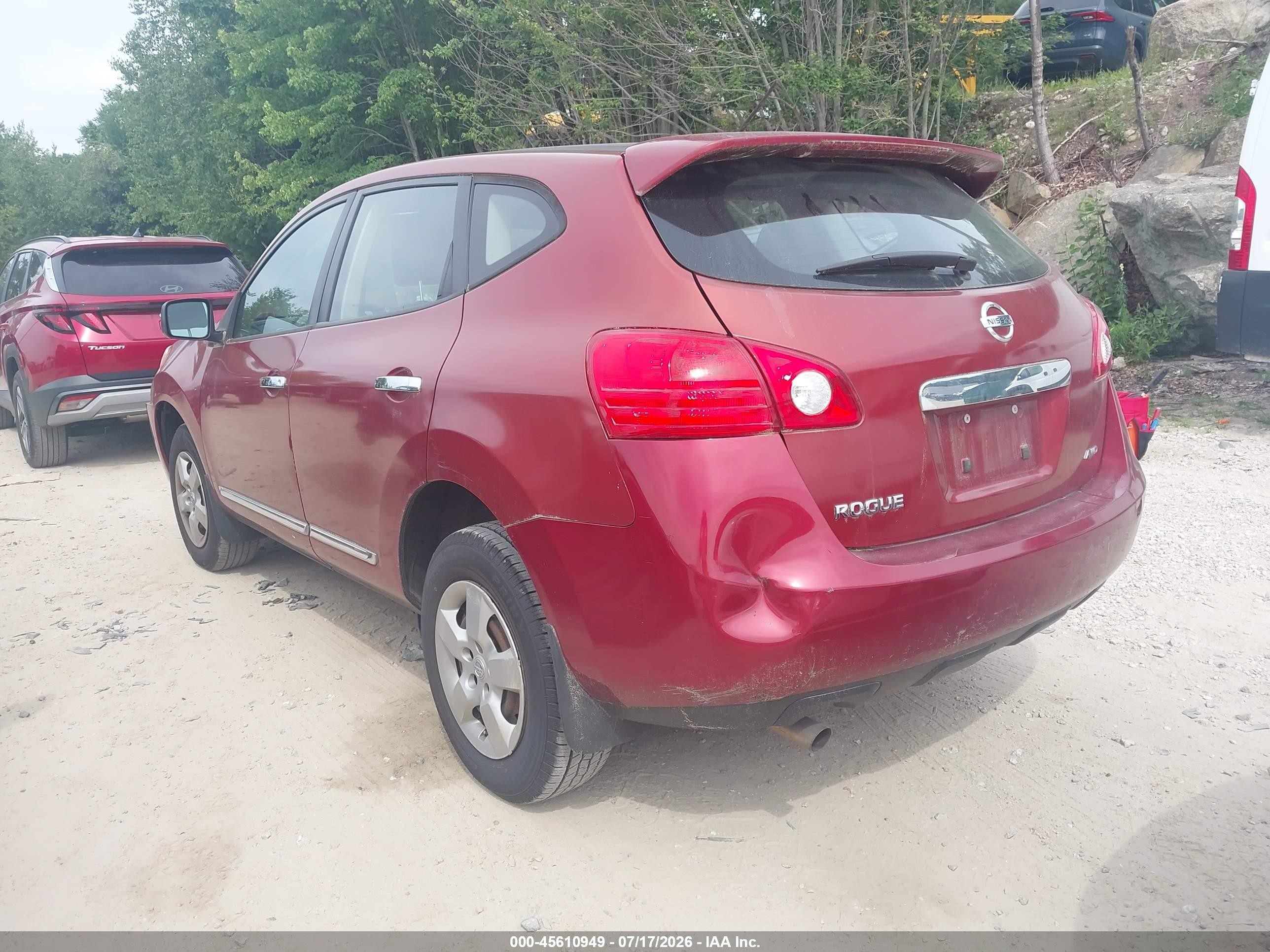 2013 Nissan Rogue S Red vin: JN8AS5MV6DW130325