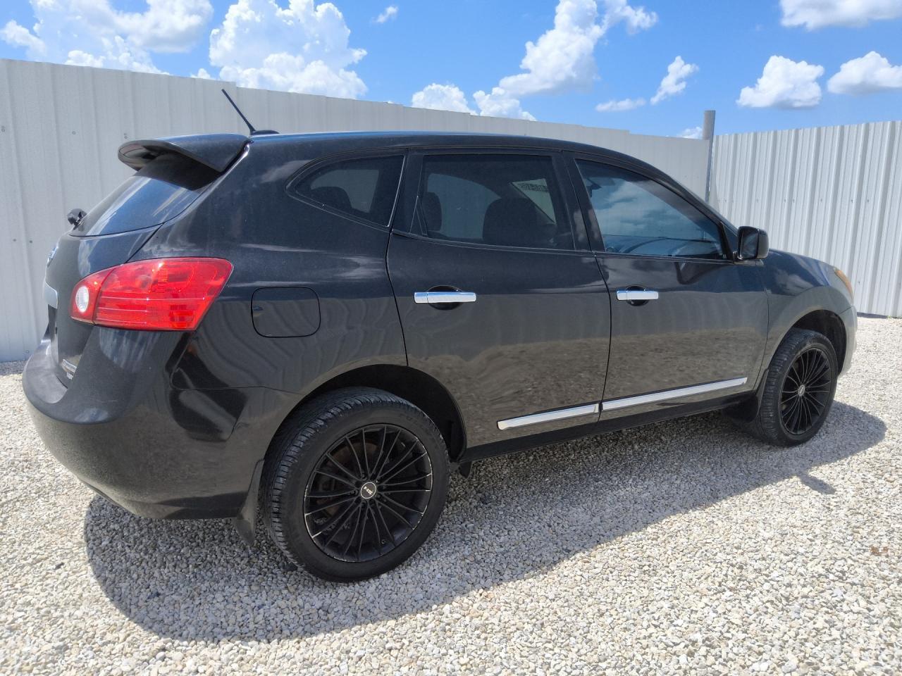 2013 Nissan Rogue S Black vin: JN8AS5MV6DW130633 Damage: Right Rear Wheel, Aftermarket, Acceptable