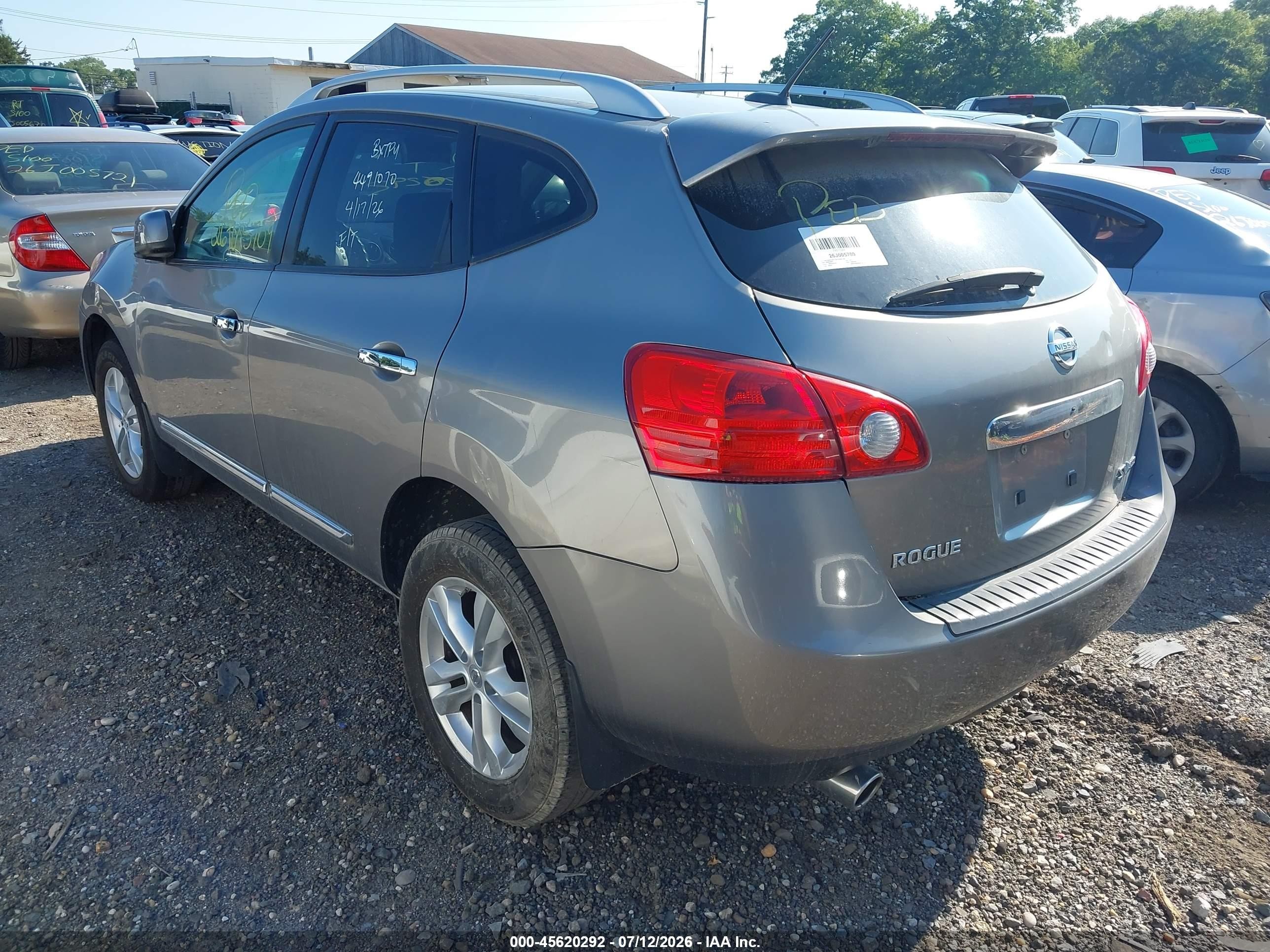 2013 Nissan Rogue Sv Gray vin: JN8AS5MV6DW135332