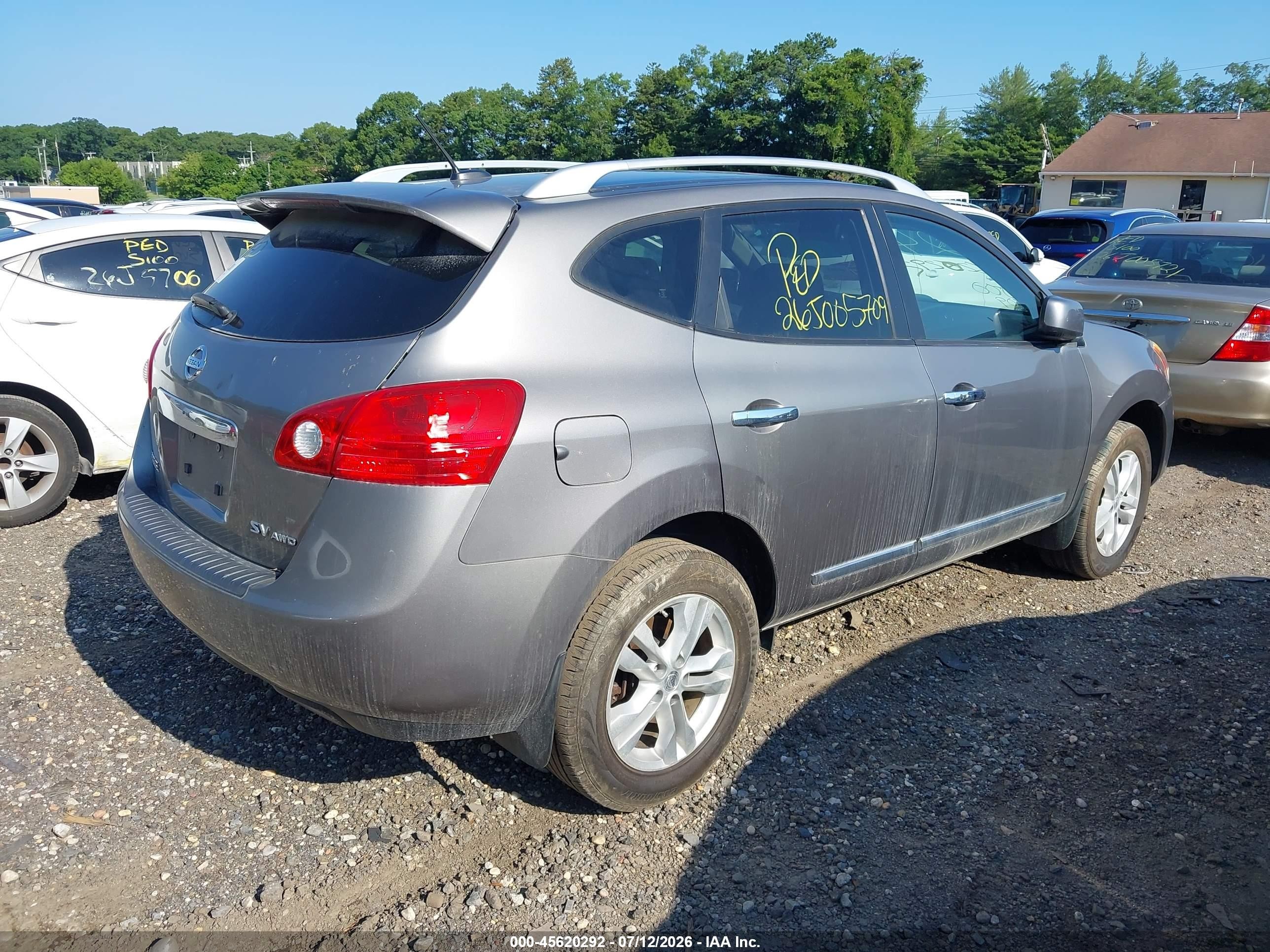 2013 Nissan Rogue Sv Gray vin: JN8AS5MV6DW135332