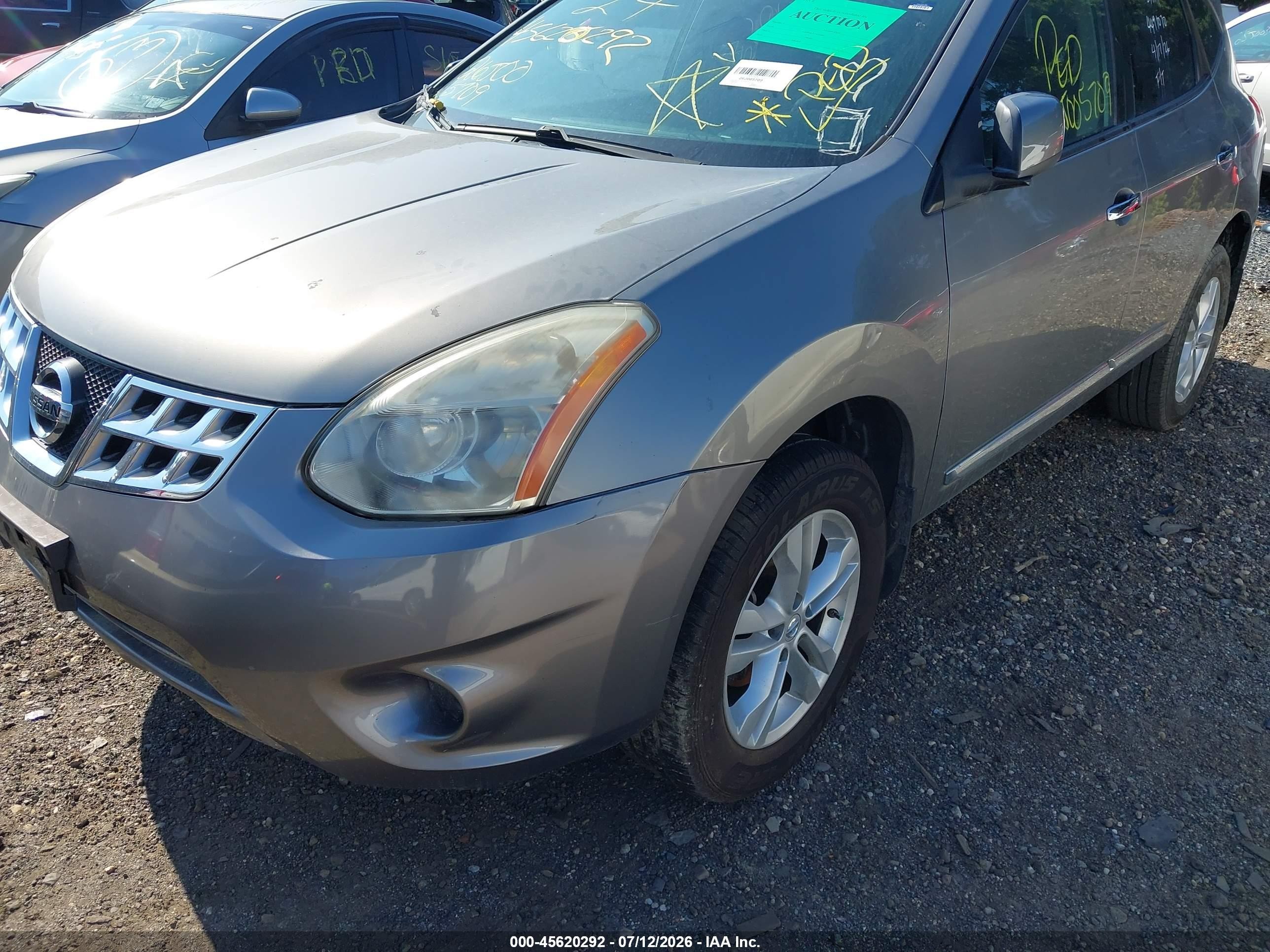 2013 Nissan Rogue Sv Gray vin: JN8AS5MV6DW135332