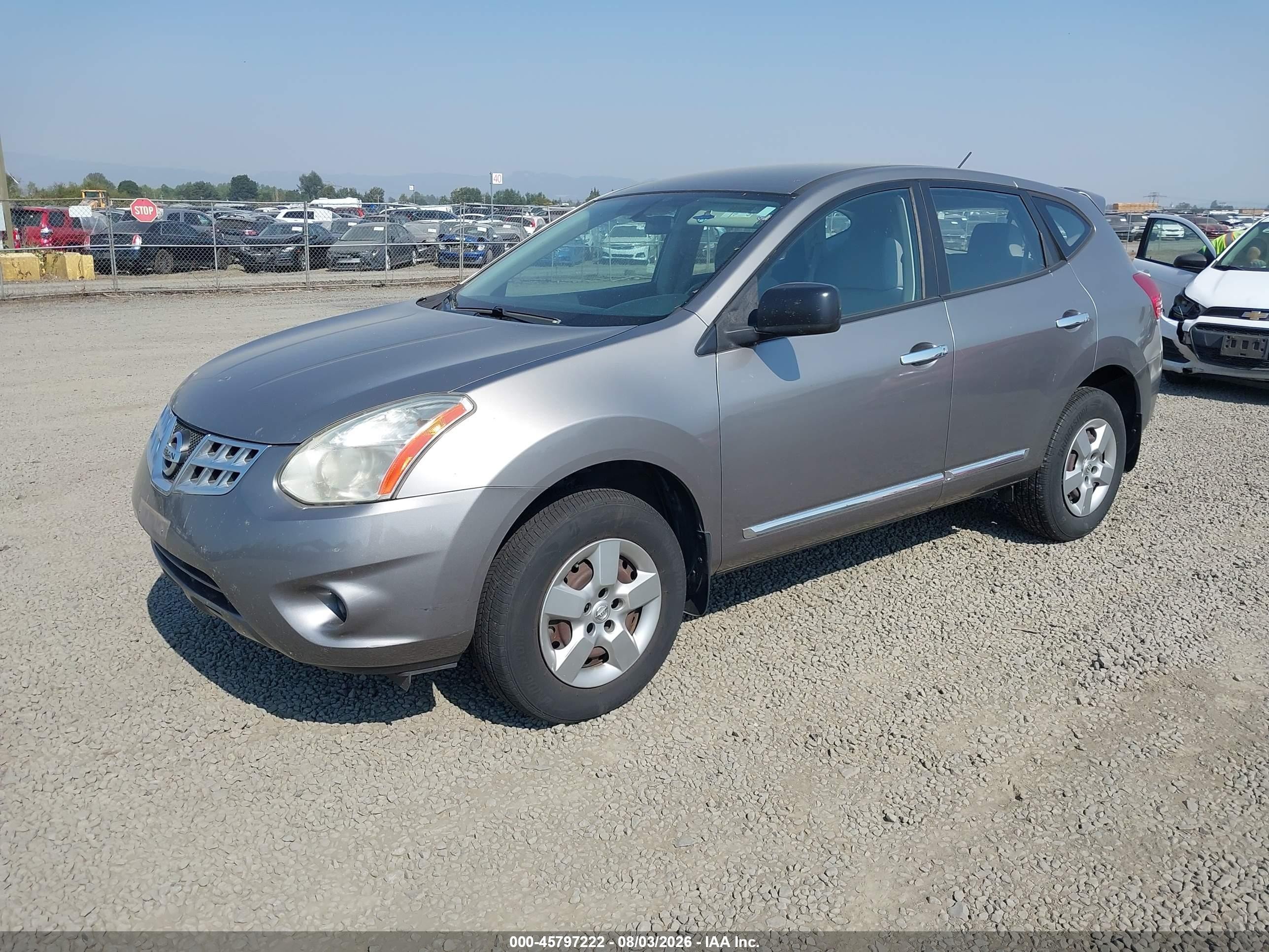 2013 Nissan Rogue S Gray vin: JN8AS5MV6DW135489