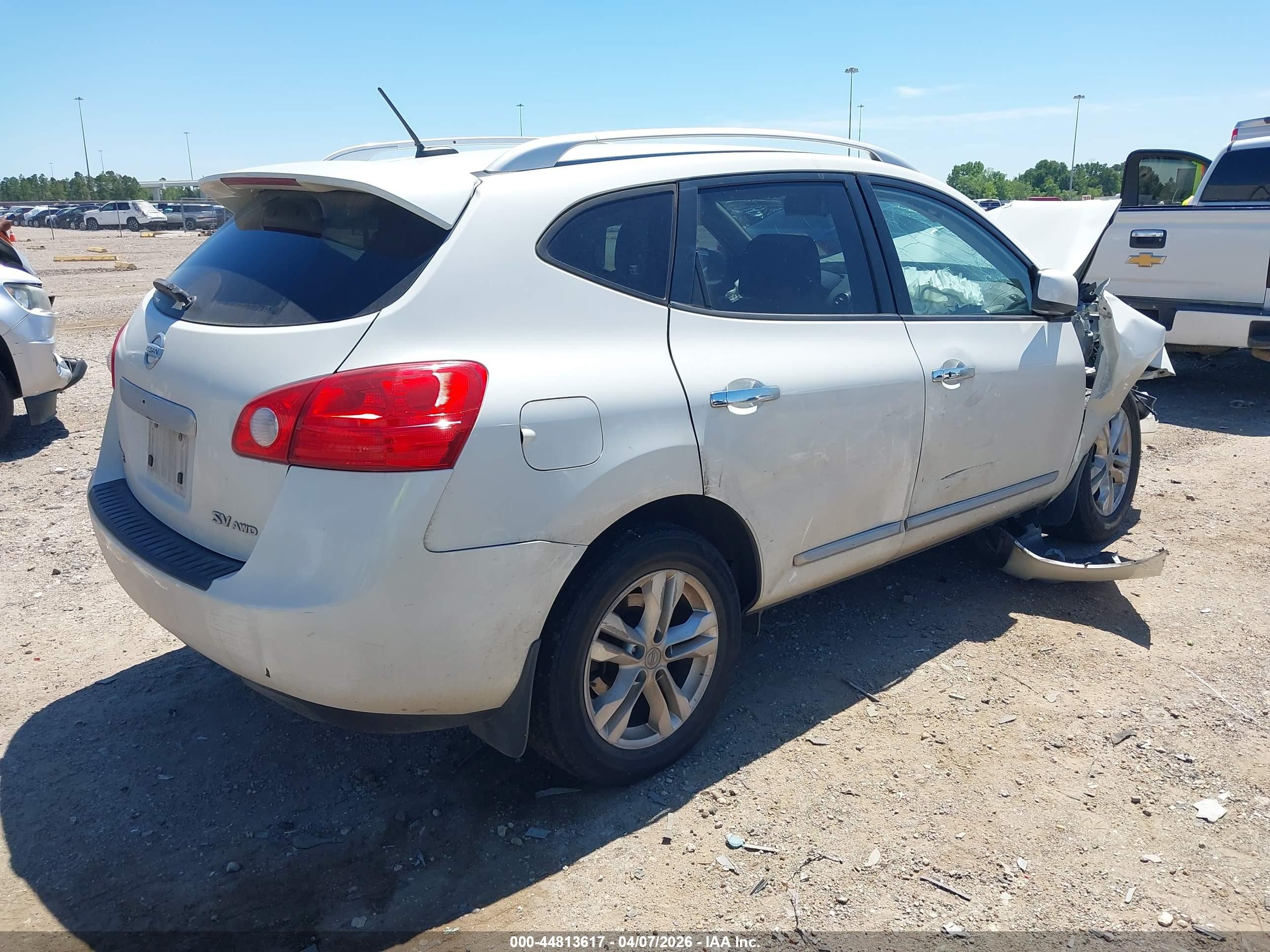 2013 Nissan Rogue Sv White vin: JN8AS5MV6DW136125