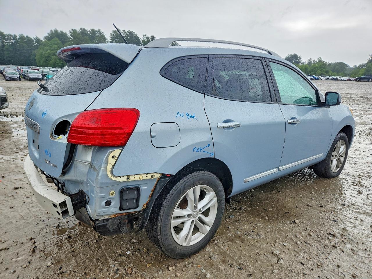 2013 Nissan Rogue S Синий vin: JN8AS5MV6DW146170