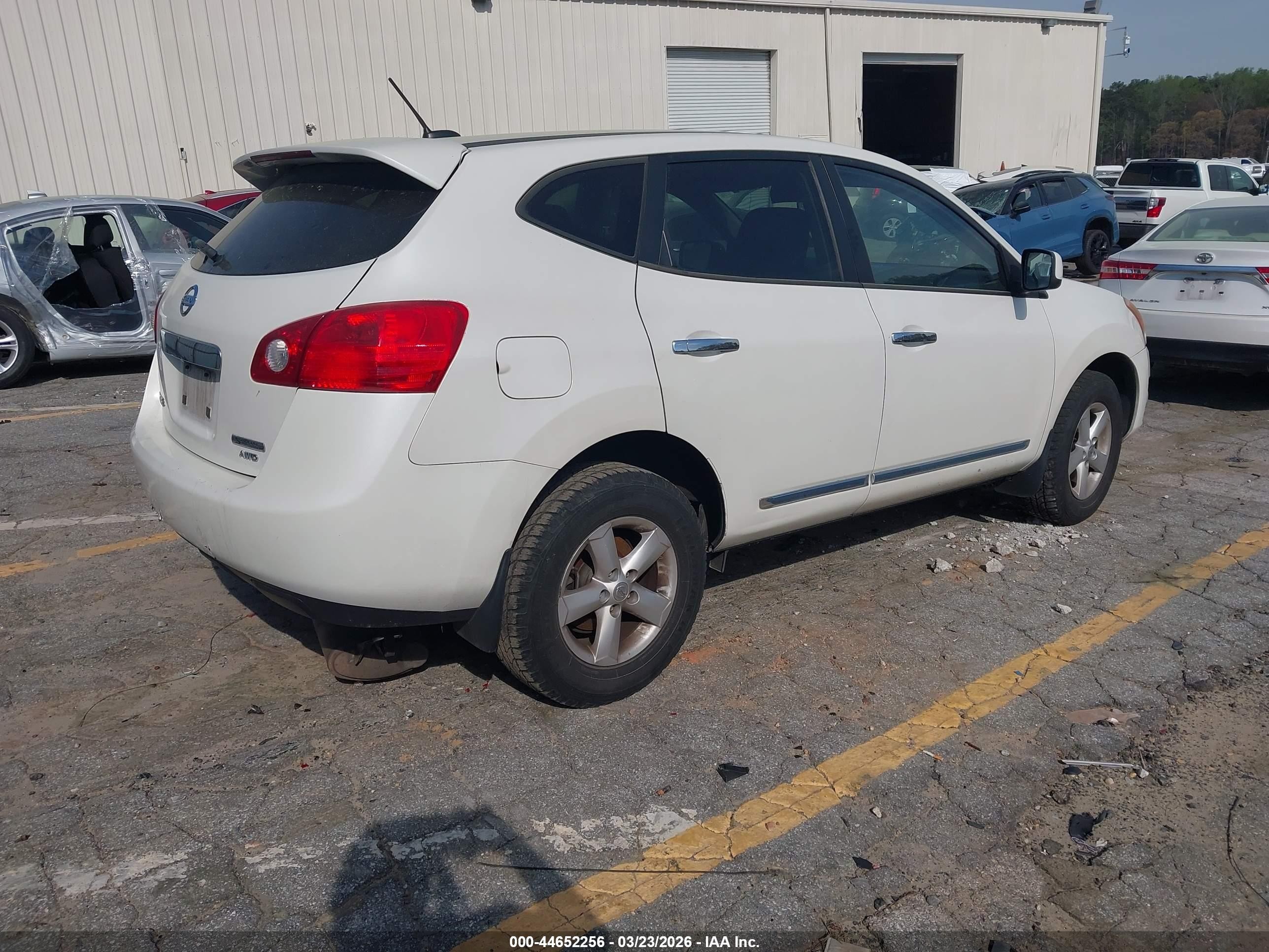 2013 Nissan Rogue S White vin: JN8AS5MV6DW150851
