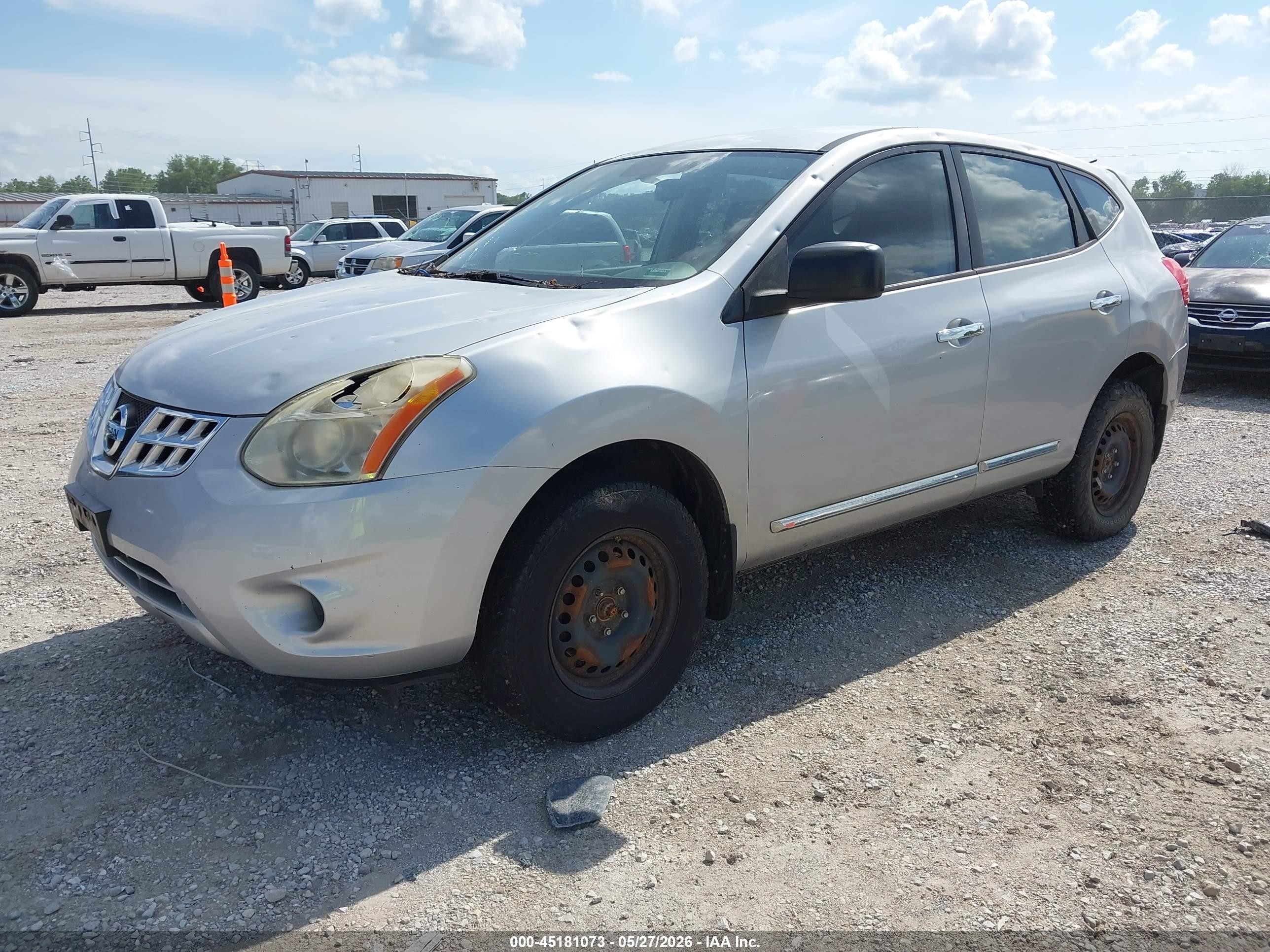 2013 Nissan Rogue S Silver vin: JN8AS5MV6DW151255
