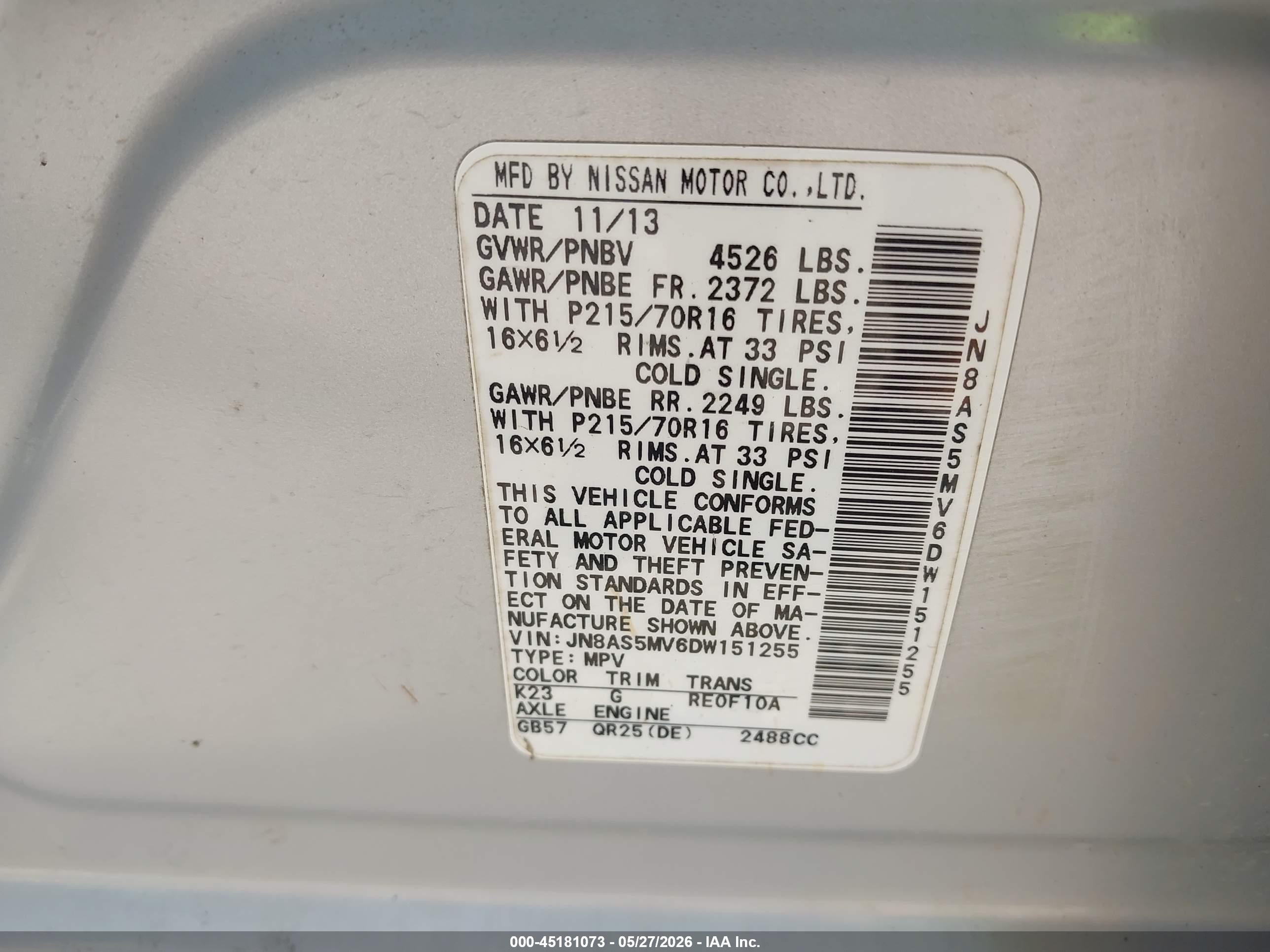 2013 Nissan Rogue S Silver vin: JN8AS5MV6DW151255